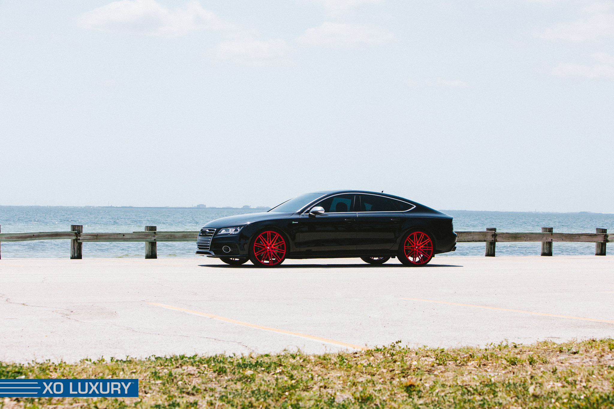 Red XO Luxury Rims on Audi A7 - Photo by XO Luxury