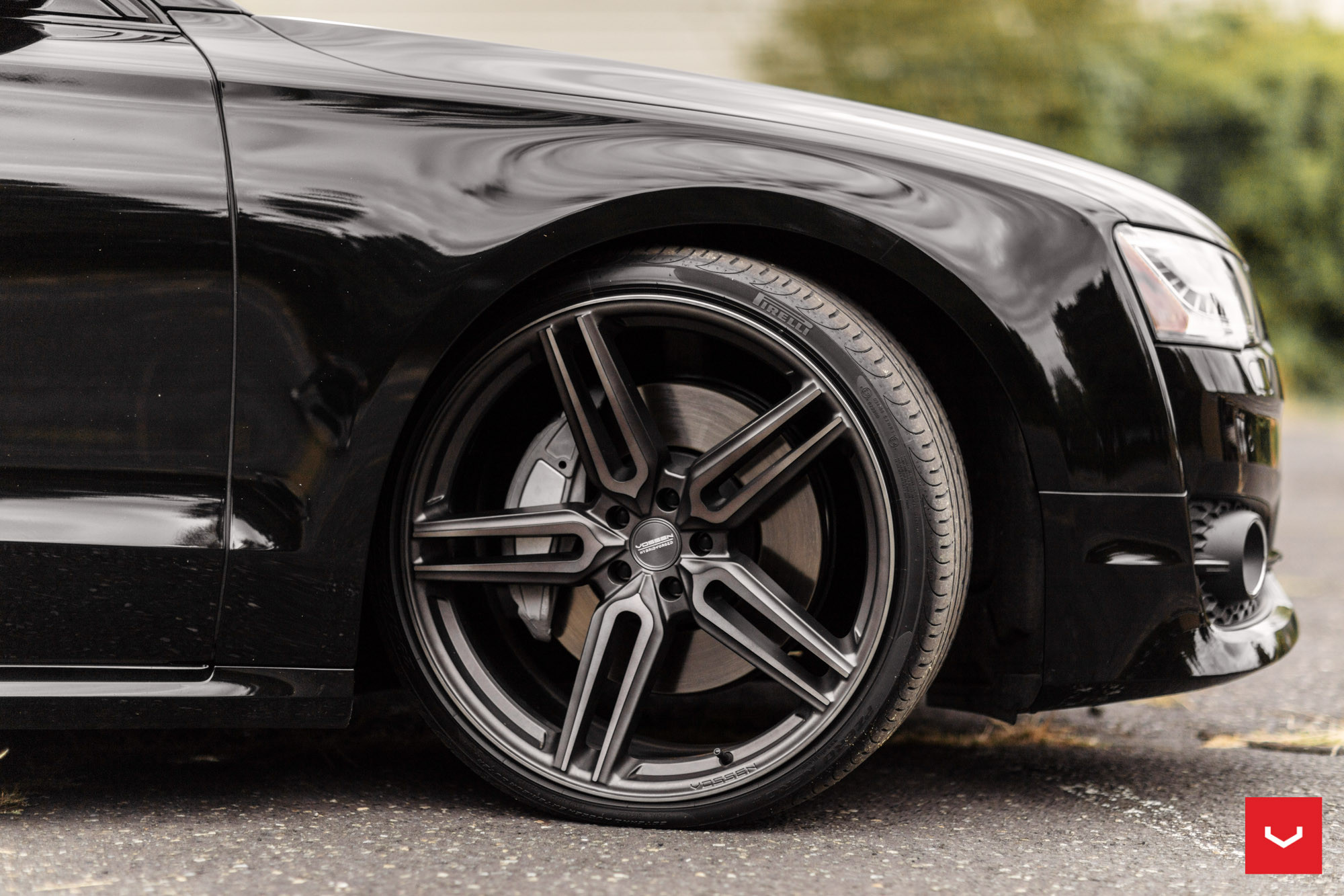 Forged Vossen Rims on Black Audi A8 - Photo by Vossen