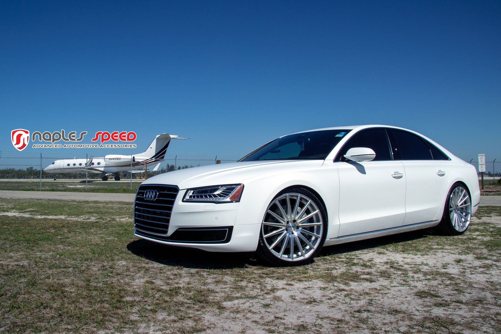 White Audi A8 on Vossen Rims - Photo by Vossen