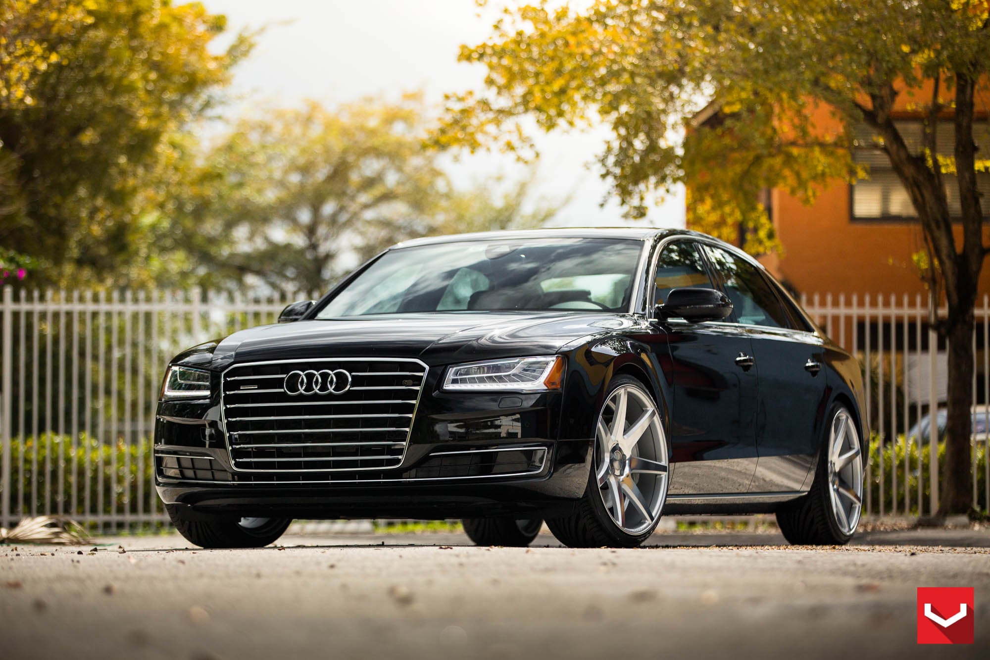 Gloss Black Custom Audi A8 - Photo by Vossen
