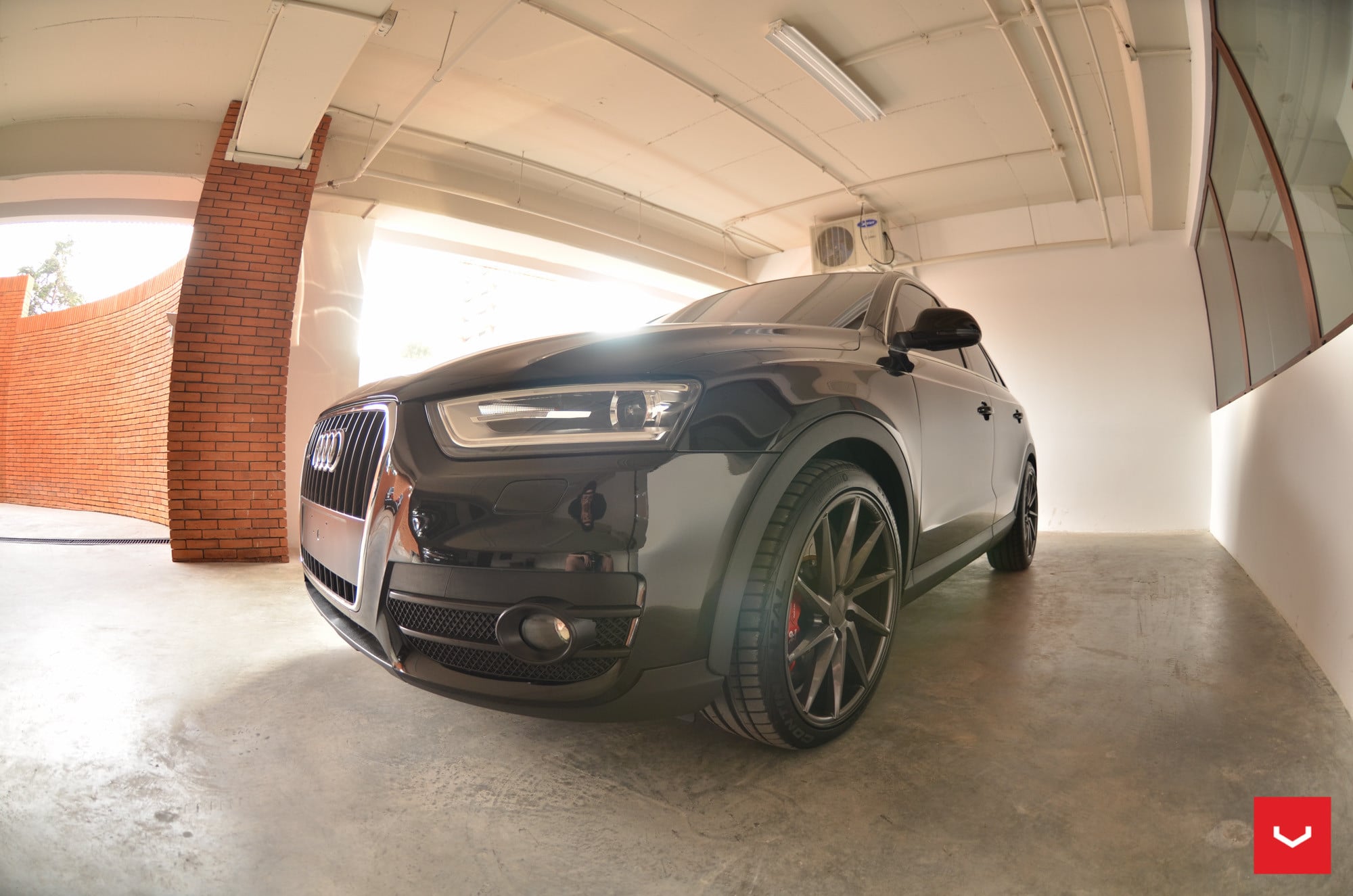Black Audi Q3 On Vossen VVSCVT Custom Wheels - Photo by Vossen