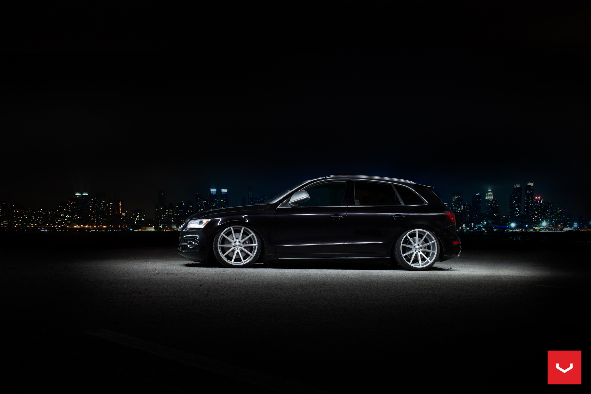 Gloss Black Audi Q5 on Vossen Rims - Photo by Vossen