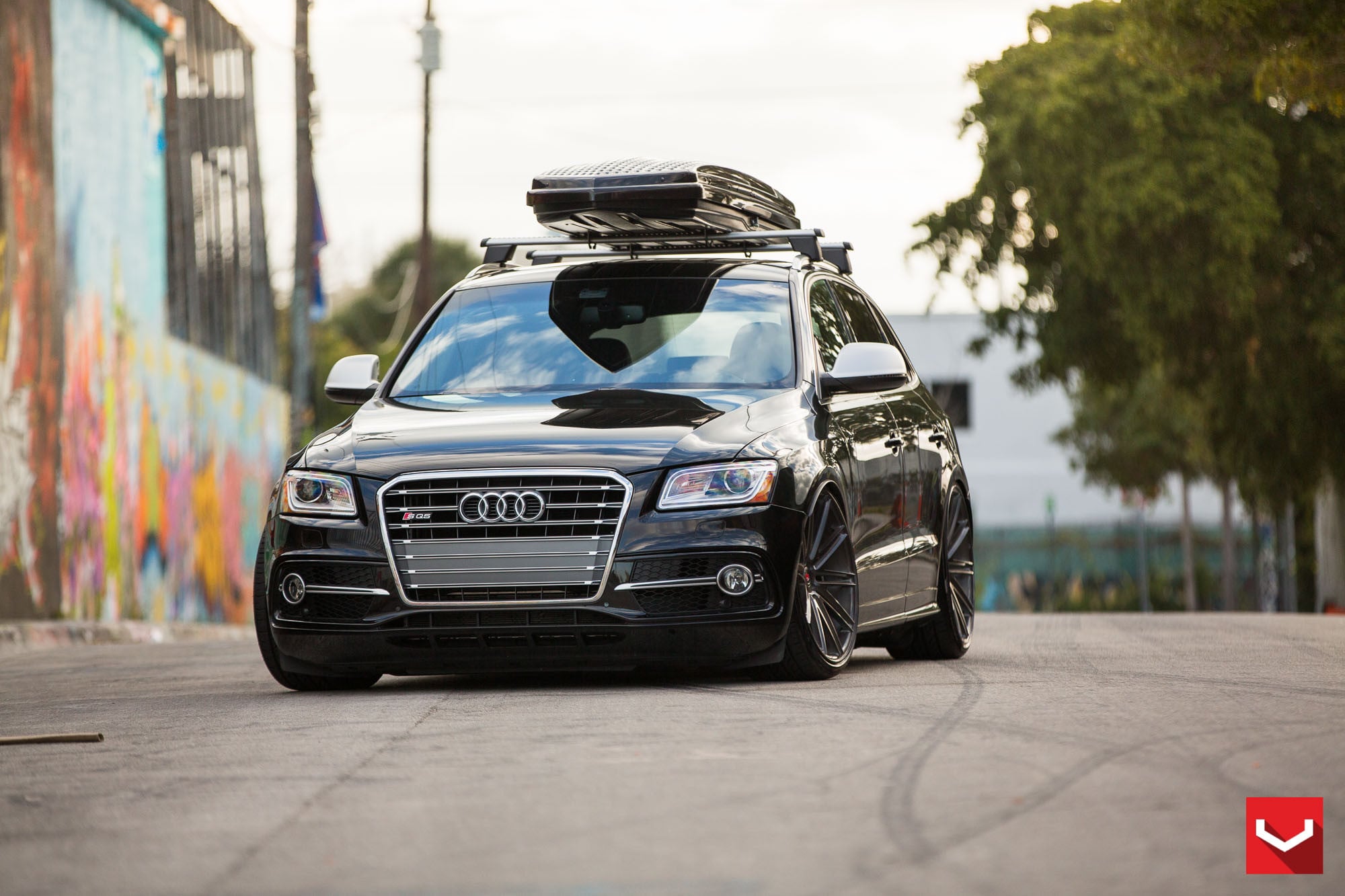 Gloss Black Audi SQ5 with Cargo Basket - Photo by Vossen