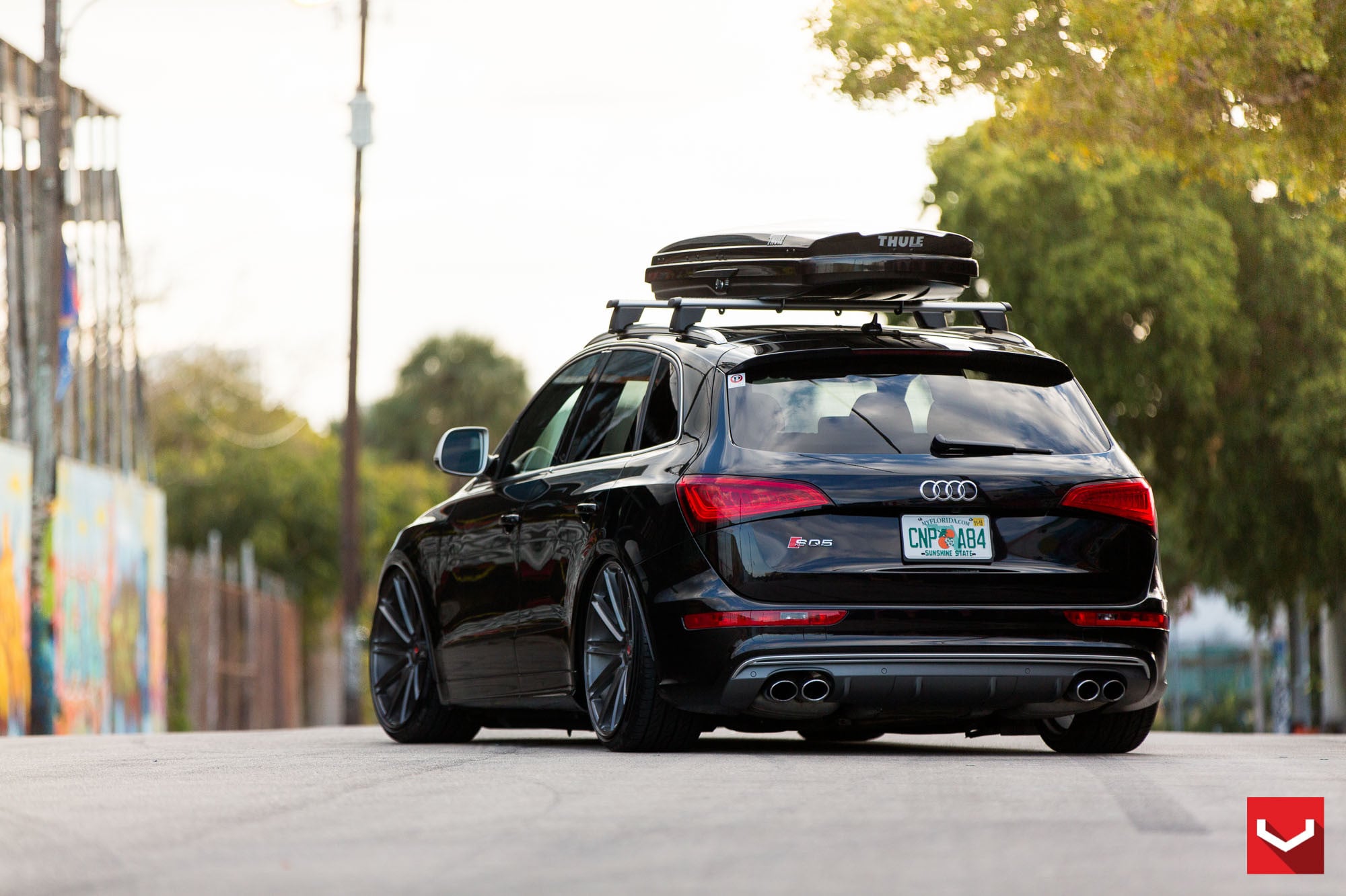 Audi SQ5 with Custom Black Rear Bumper Cover - Photo by Vossen
