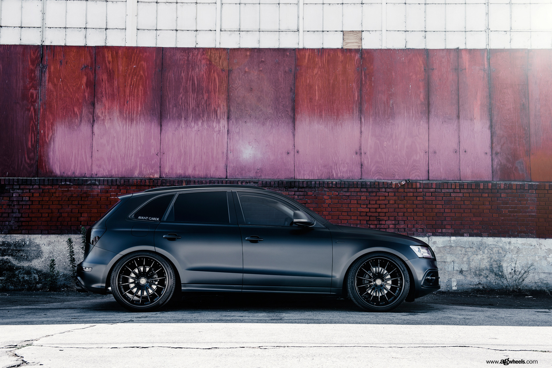 Stanced Matte Black Audi Q5 - Photo by Avant Garde