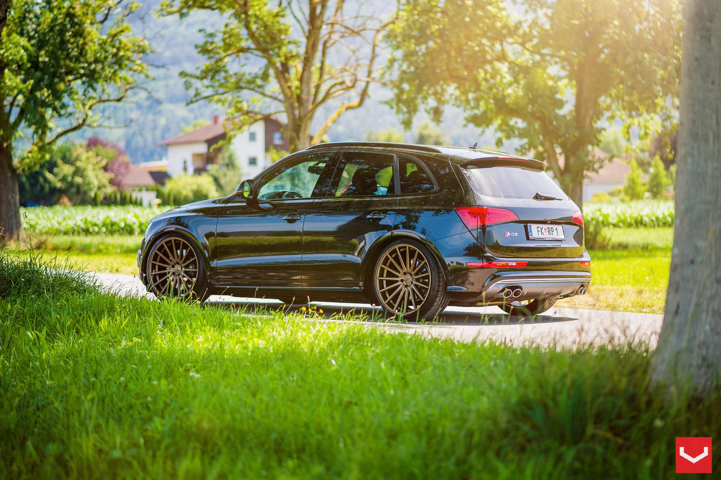 Roofline Spoiler with Light on Black Audi Q5 - Photo by Vossen