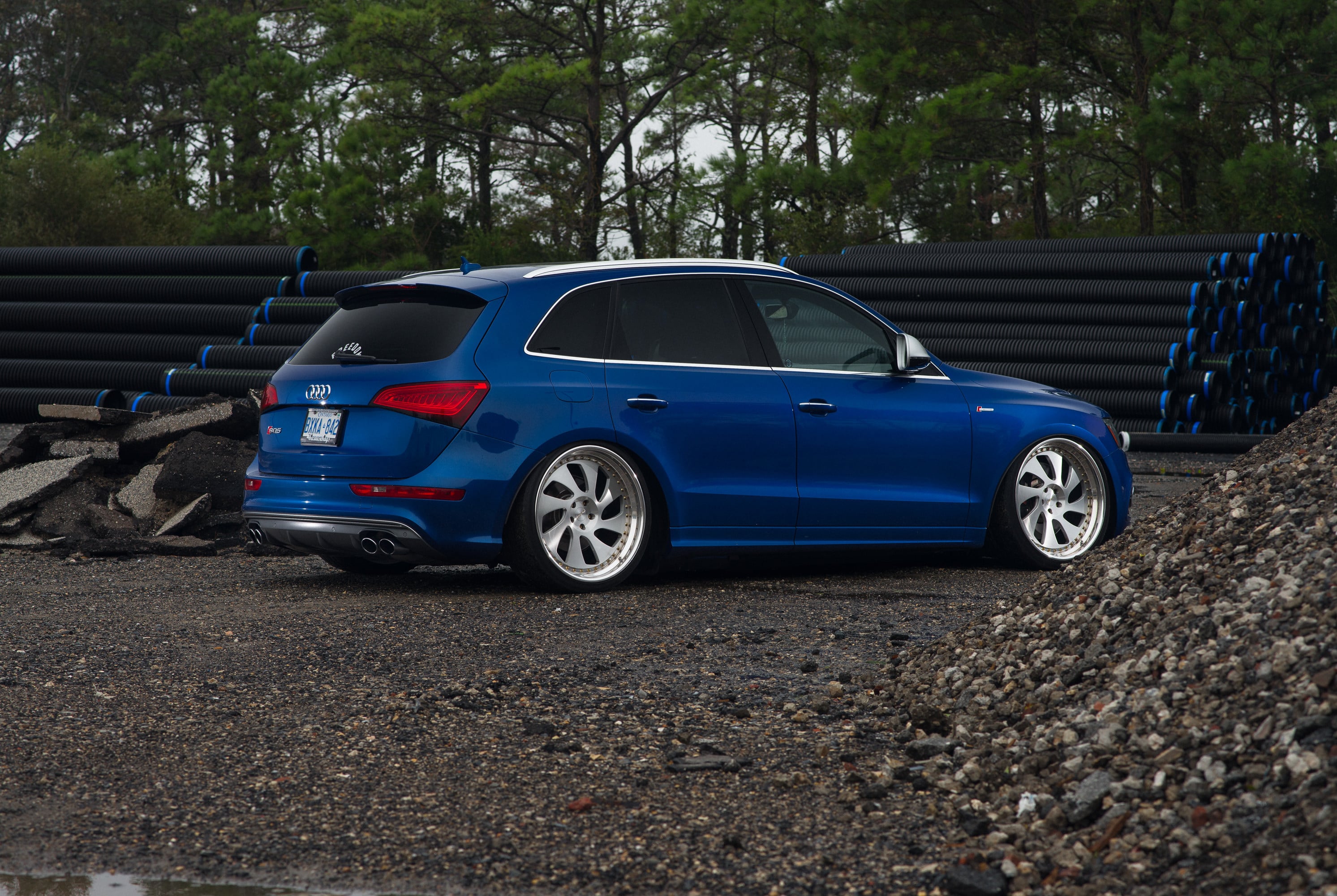 Custom Blue Audi Q5 Rear Diffuser - Photo by Rotiform