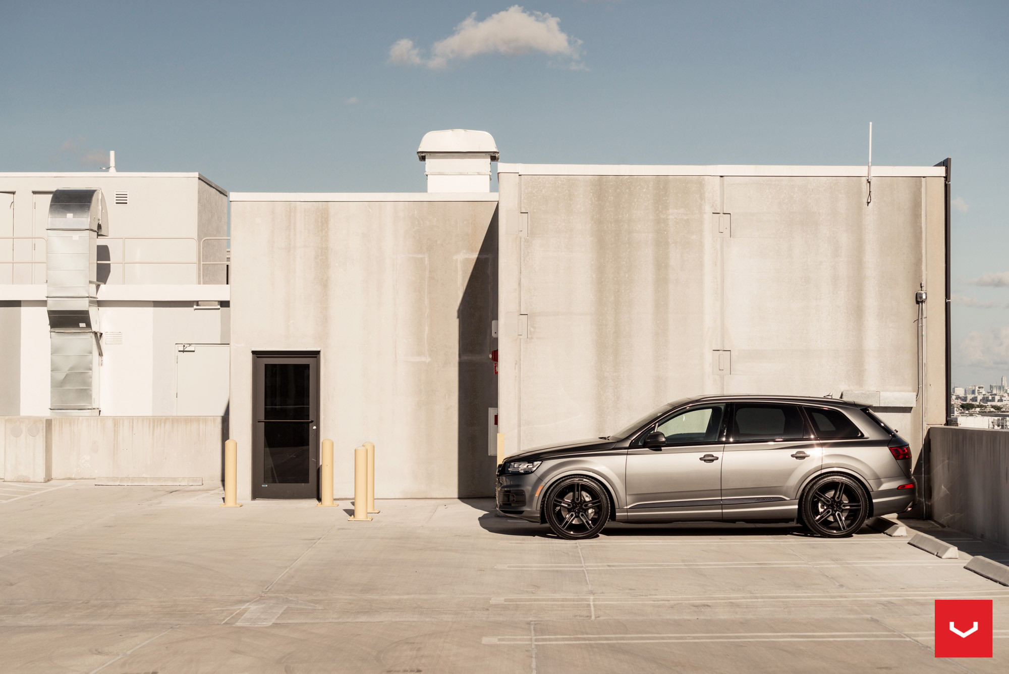 Dark Smoke Vossen Rims on Gray Audi Q5 - Photo by Vossen