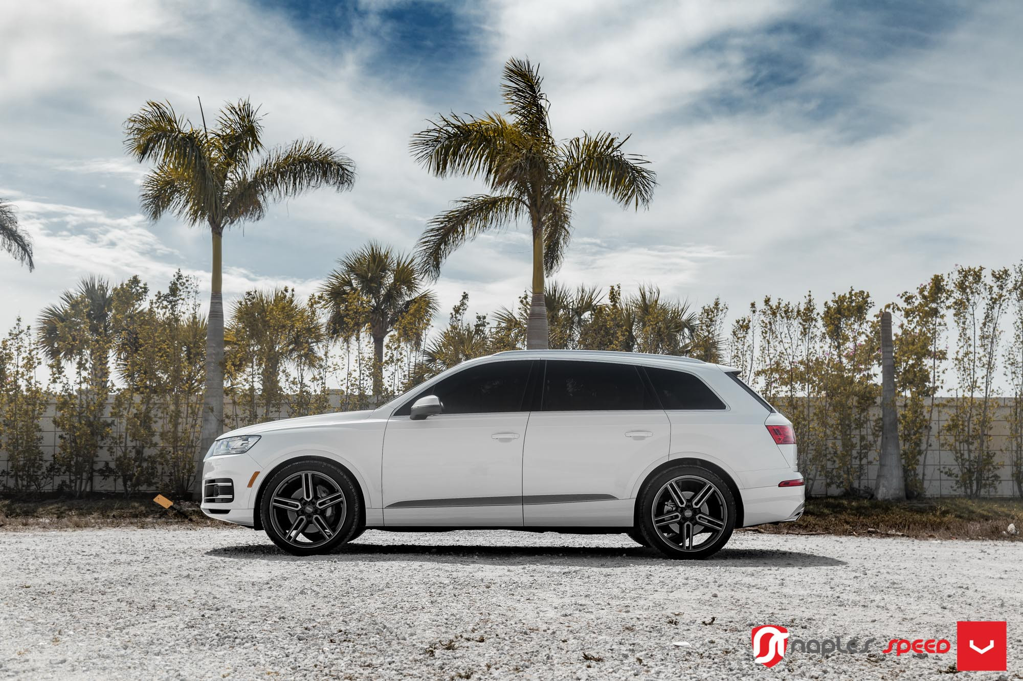 Custom Vossen Wheels on White Audi Q7 Quattro - Photo by Vossen