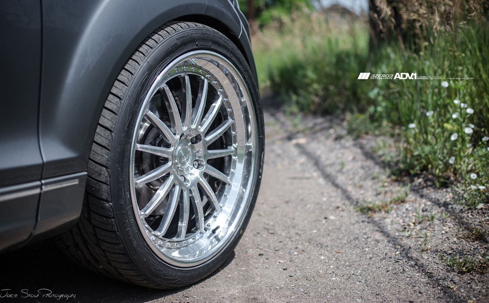 Gray Audi Q7 with Mirror Polished ADV1 Wheels - Photo by ADV.1