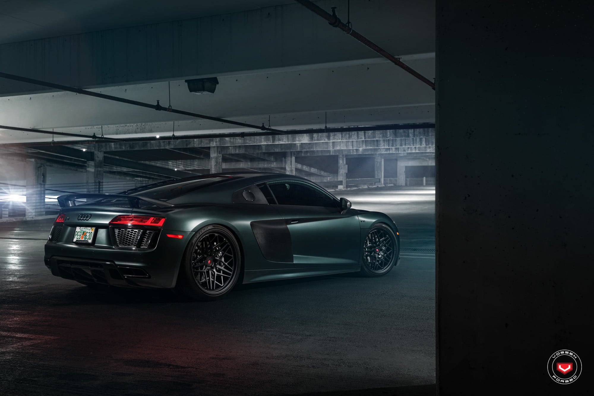 Audi R8 With Custom Rear Diffuser - Photo by Vossen