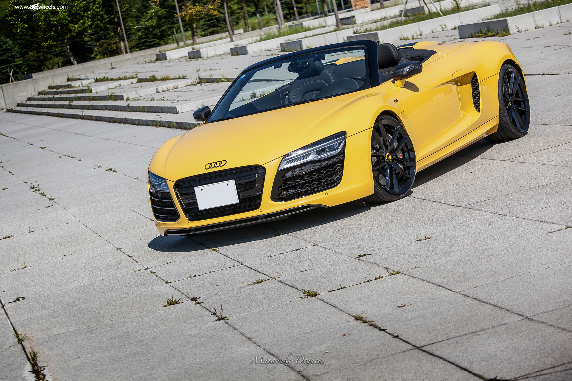 Yellow Audi R8 Convertible - Photo by Avant Garde