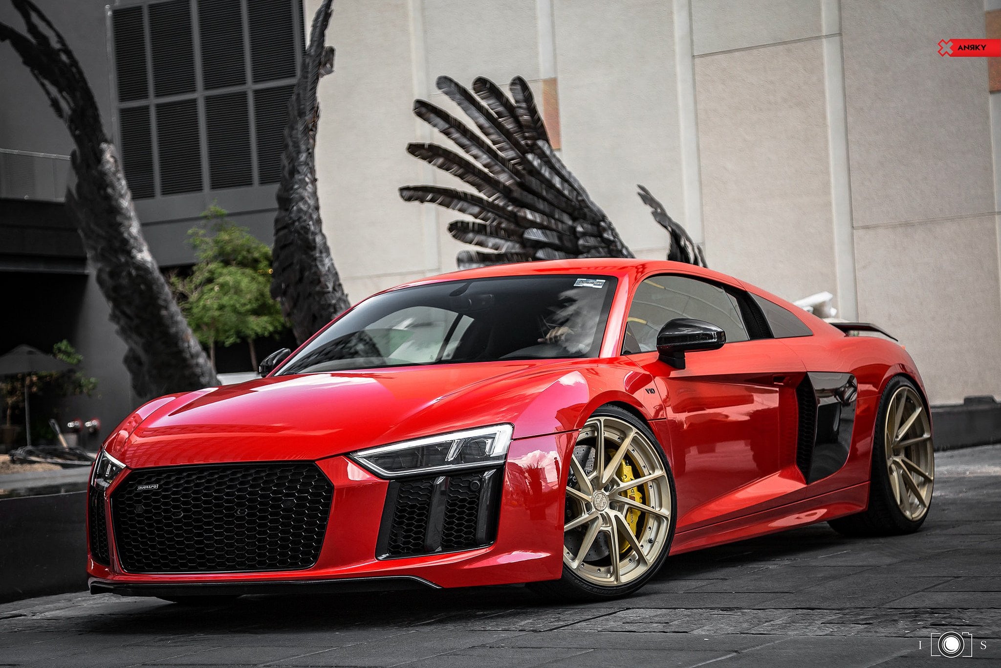 Red Audi R8 Quattro Gets Contrasting Black Accents and Racy Look ...