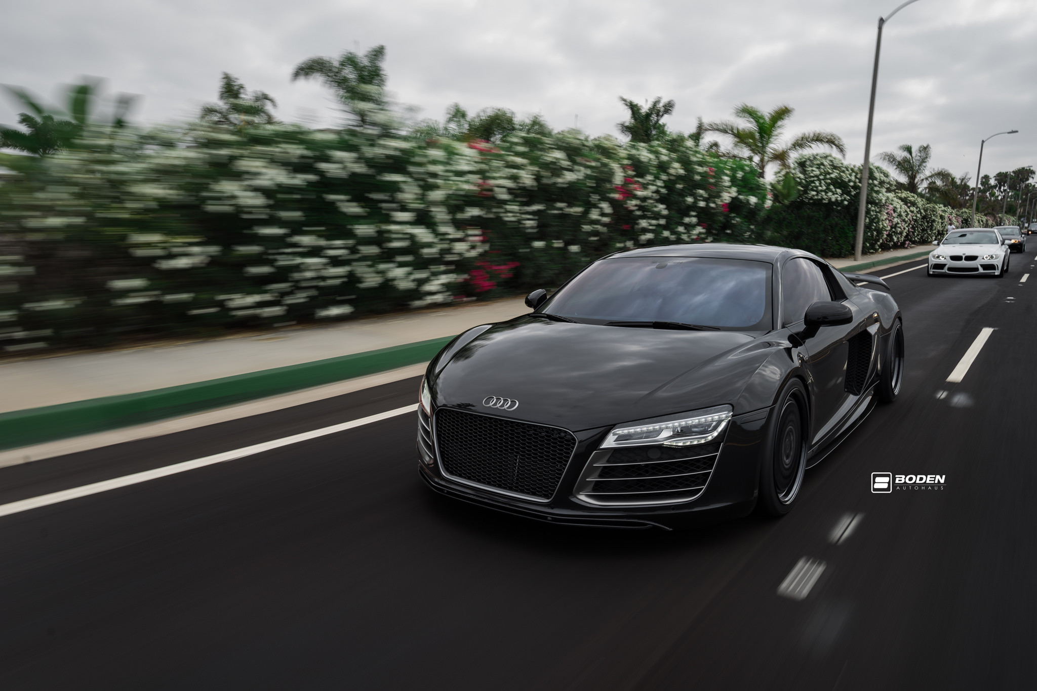 Custom Black Audi R8 Front Bumper - Photo by Boden Autohaus
