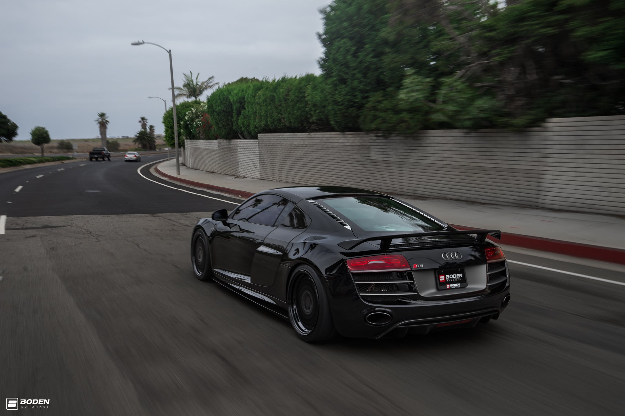 Aftermarket Window Louvers on Black Audi R8 - Photo by Boden Autohaus