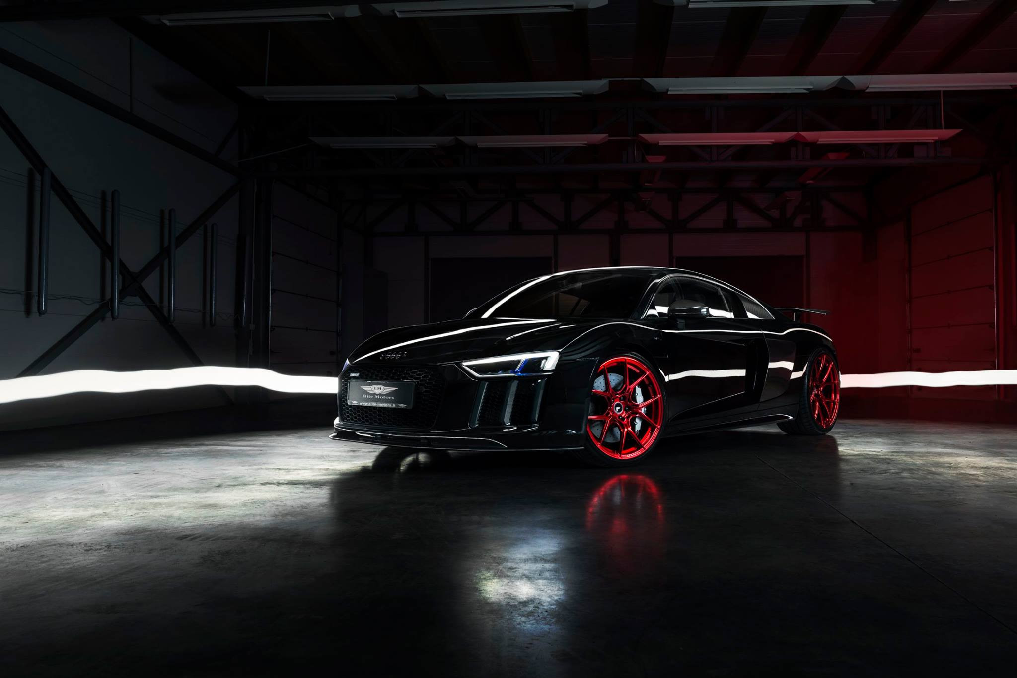 Audi R8 Matte Black And Red