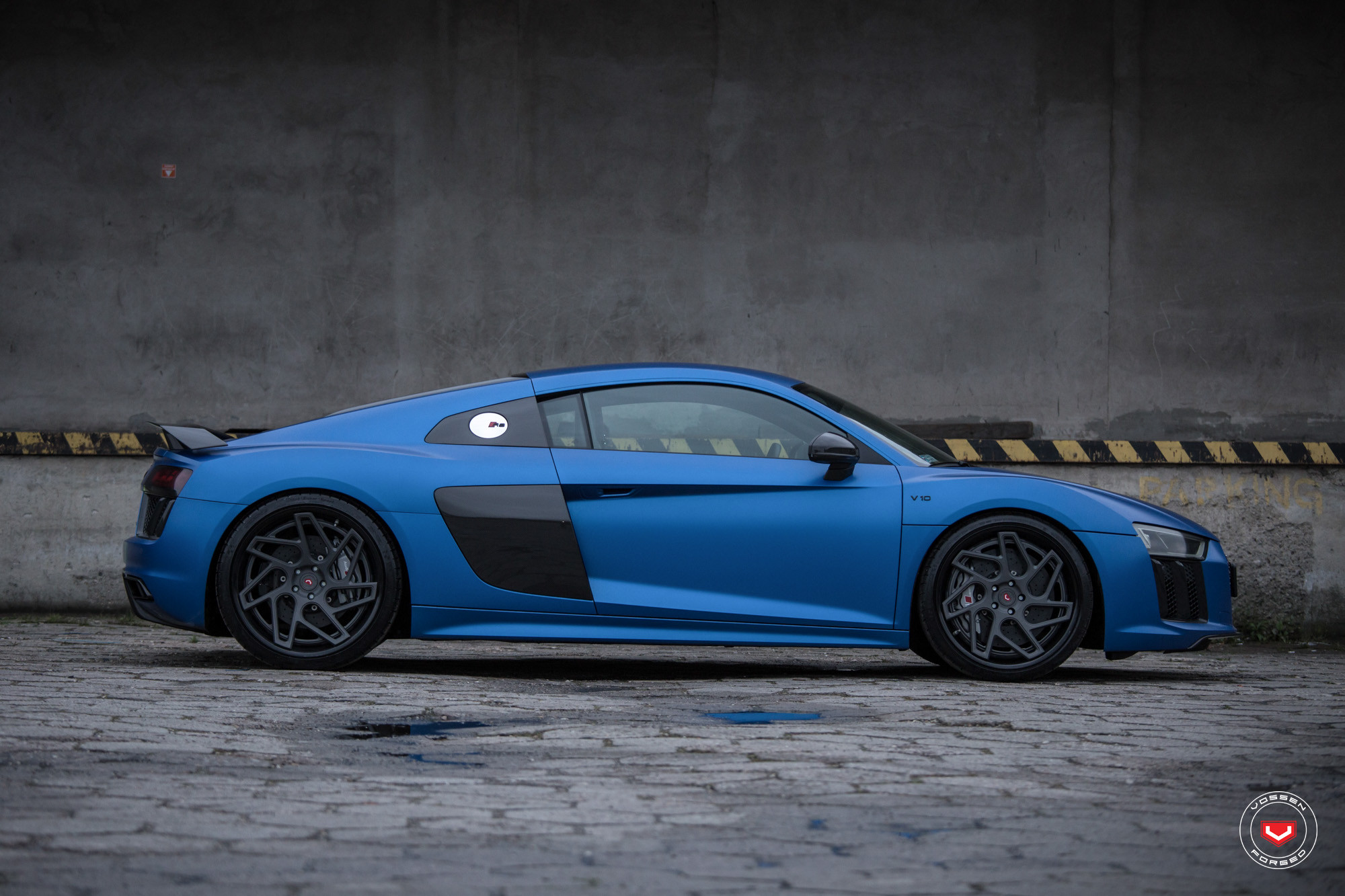 Vossen Forged Wheels on Matte Blue Audi R8 - Photo by Vossen Wheels