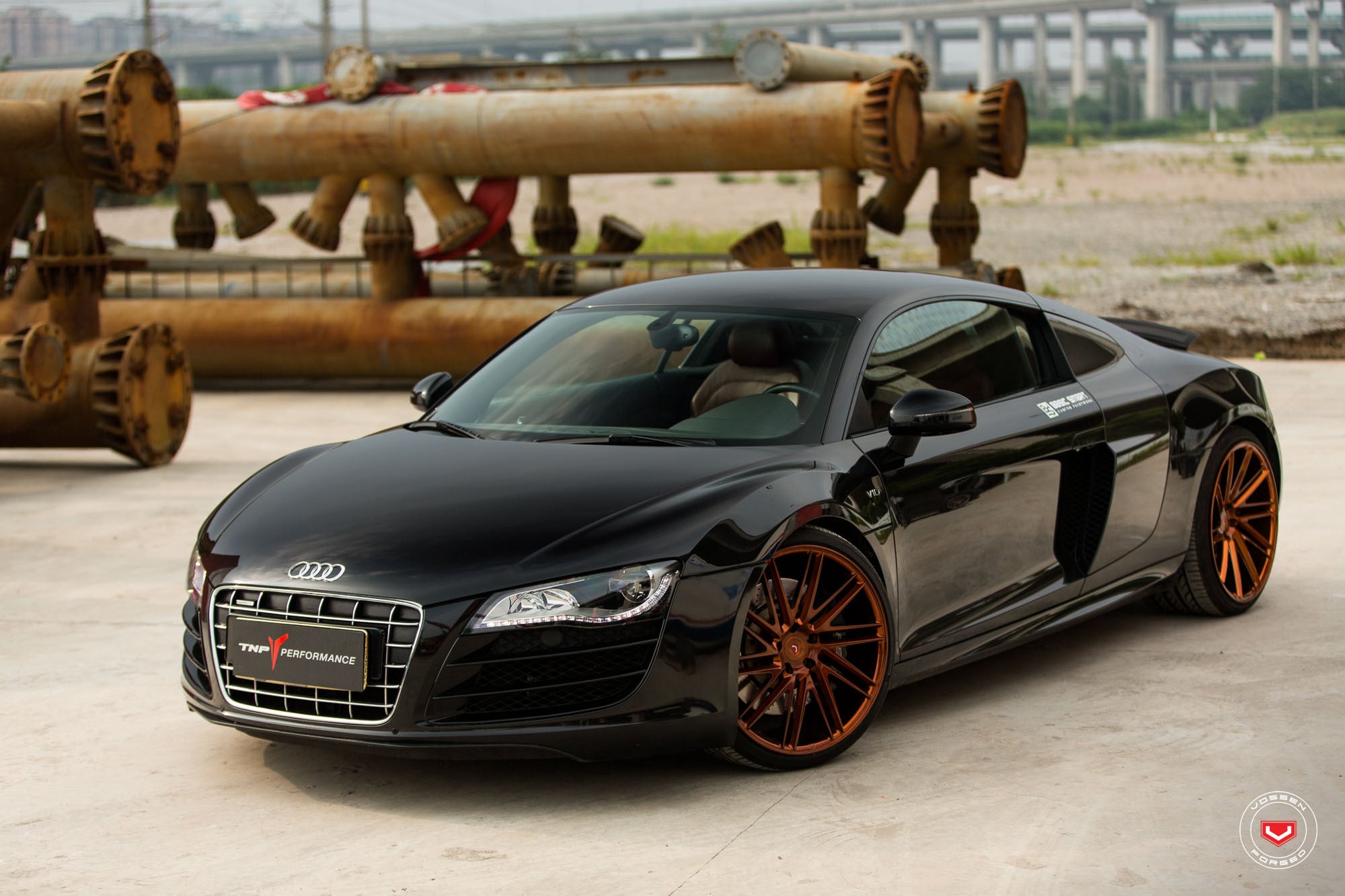 Audi R8 on Custom Painted Vossen Rims - Photo by Vossen