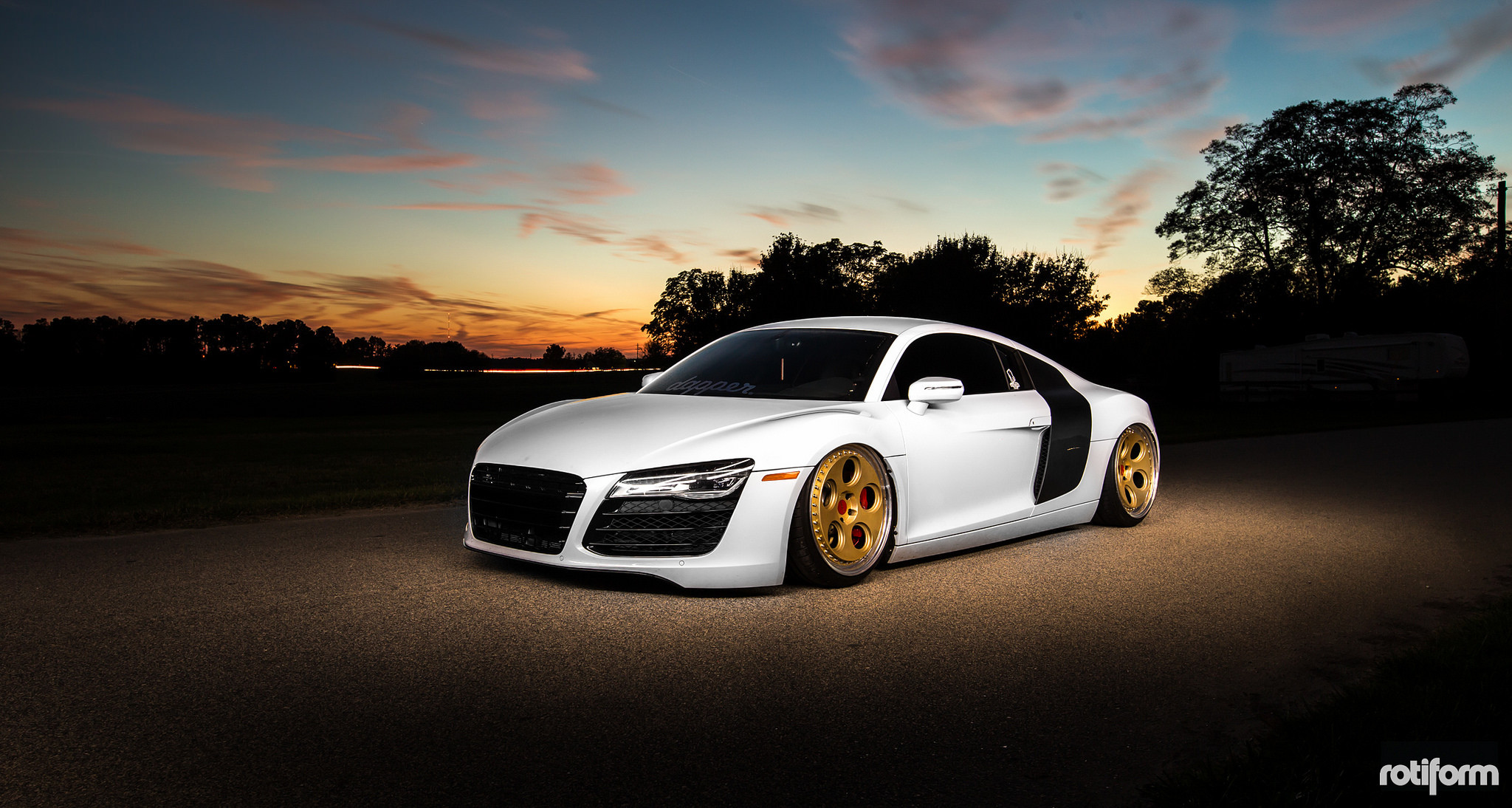 Air Lifted Audi R8 on Gorgeous Rotiform DIA 3PC - Photo by Rotiform