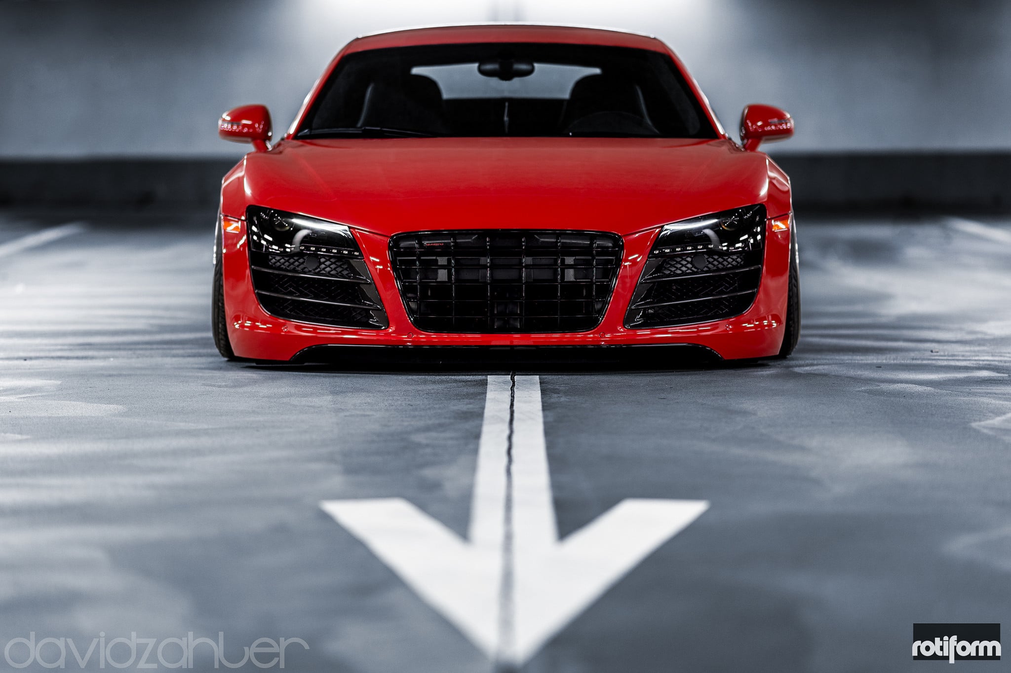 Audi R8 With Black Headlights And Grille - Photo by Rotiform