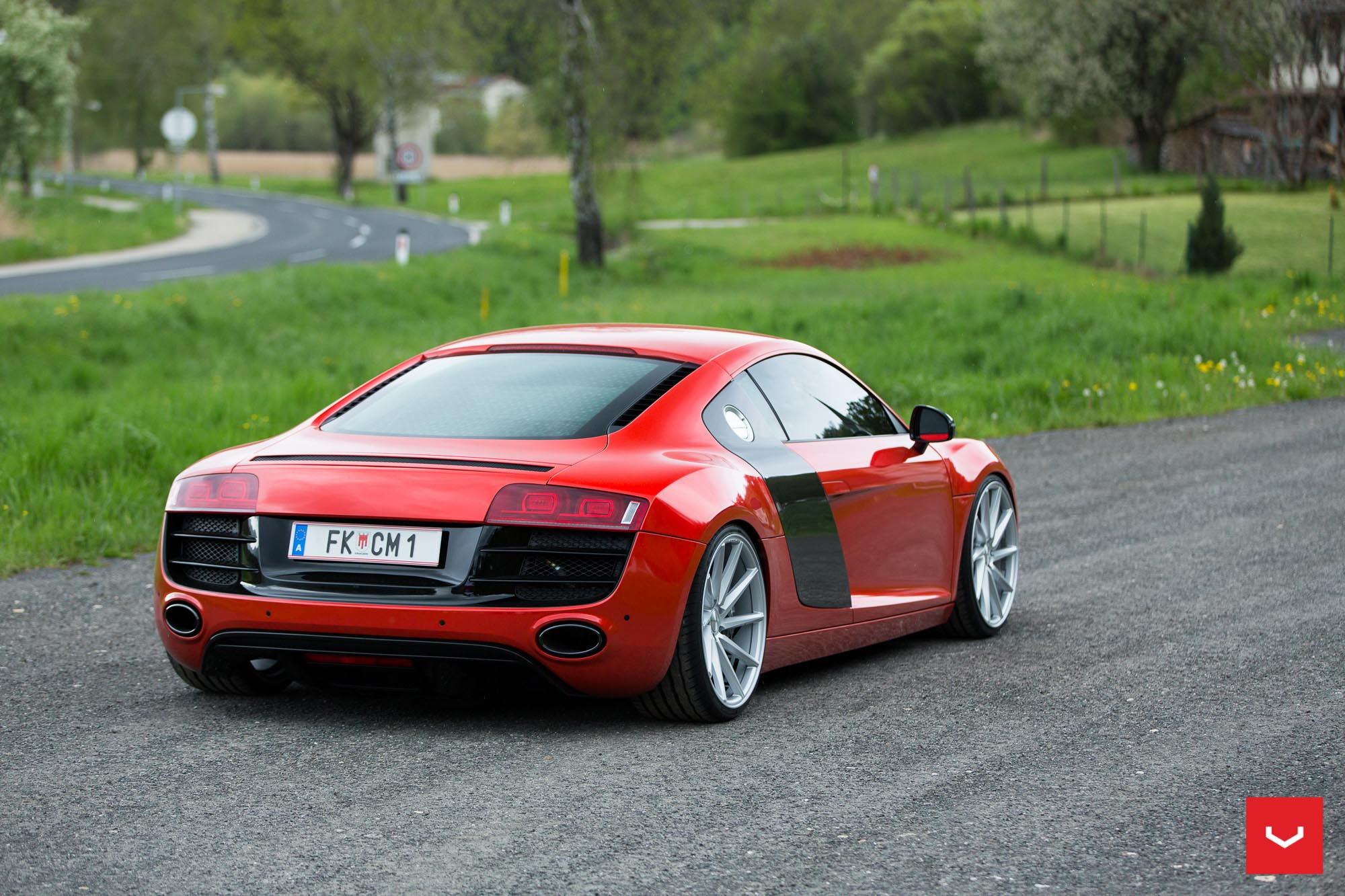 Custom Black Rear Bumper on Audi R8 - Photo by Vossen
