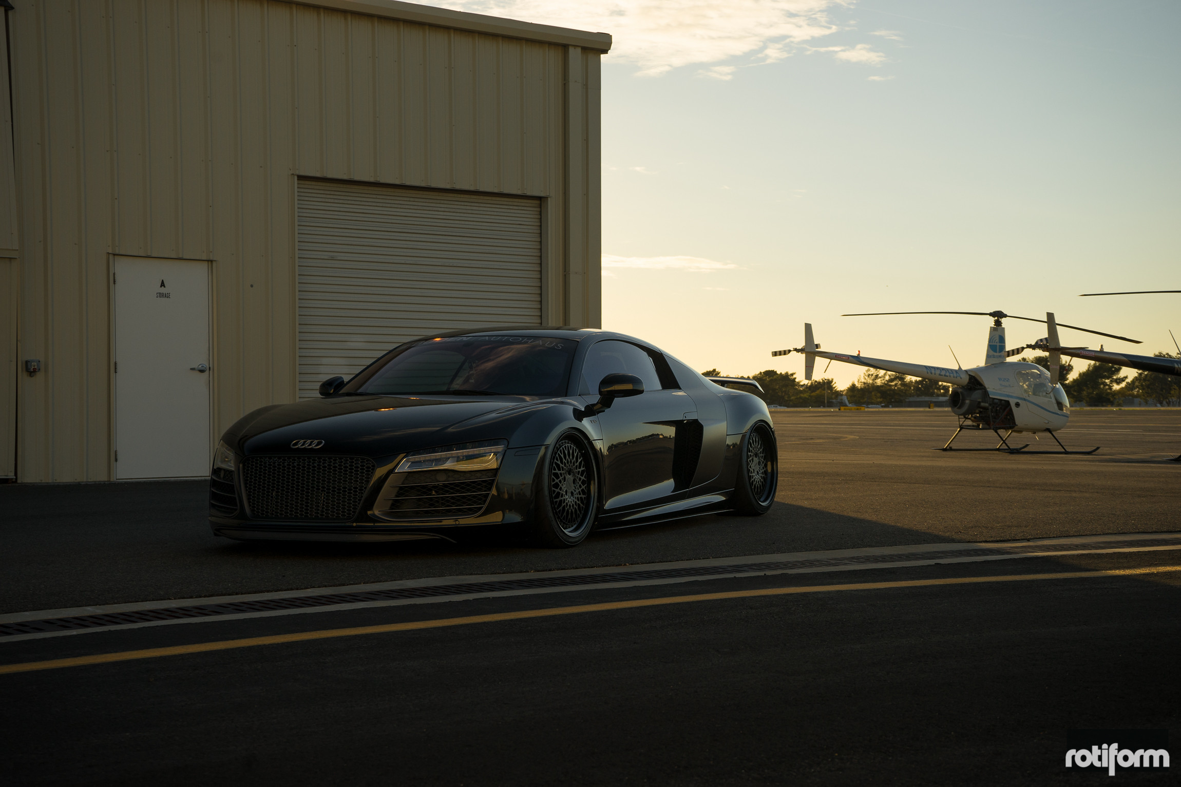 Custom Body Kit on Black Audi R8 - Photo by Rotiform