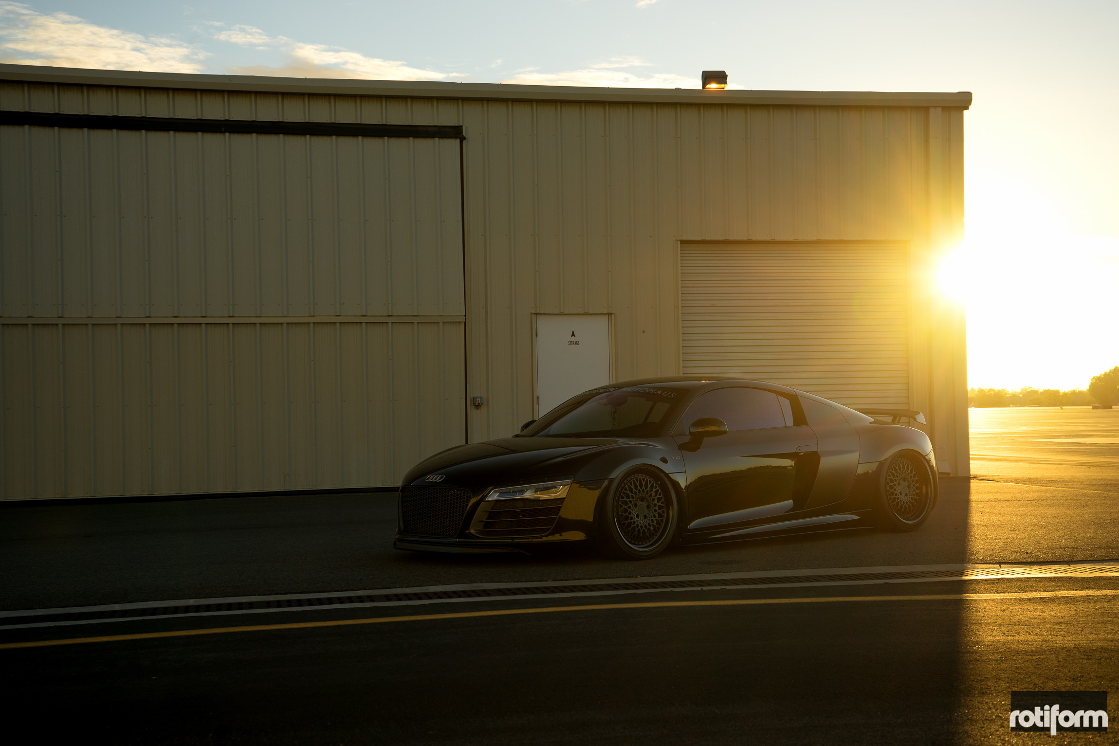 Custom Rotiform Wheels on Black Audi R8 - Photo by Rotiform