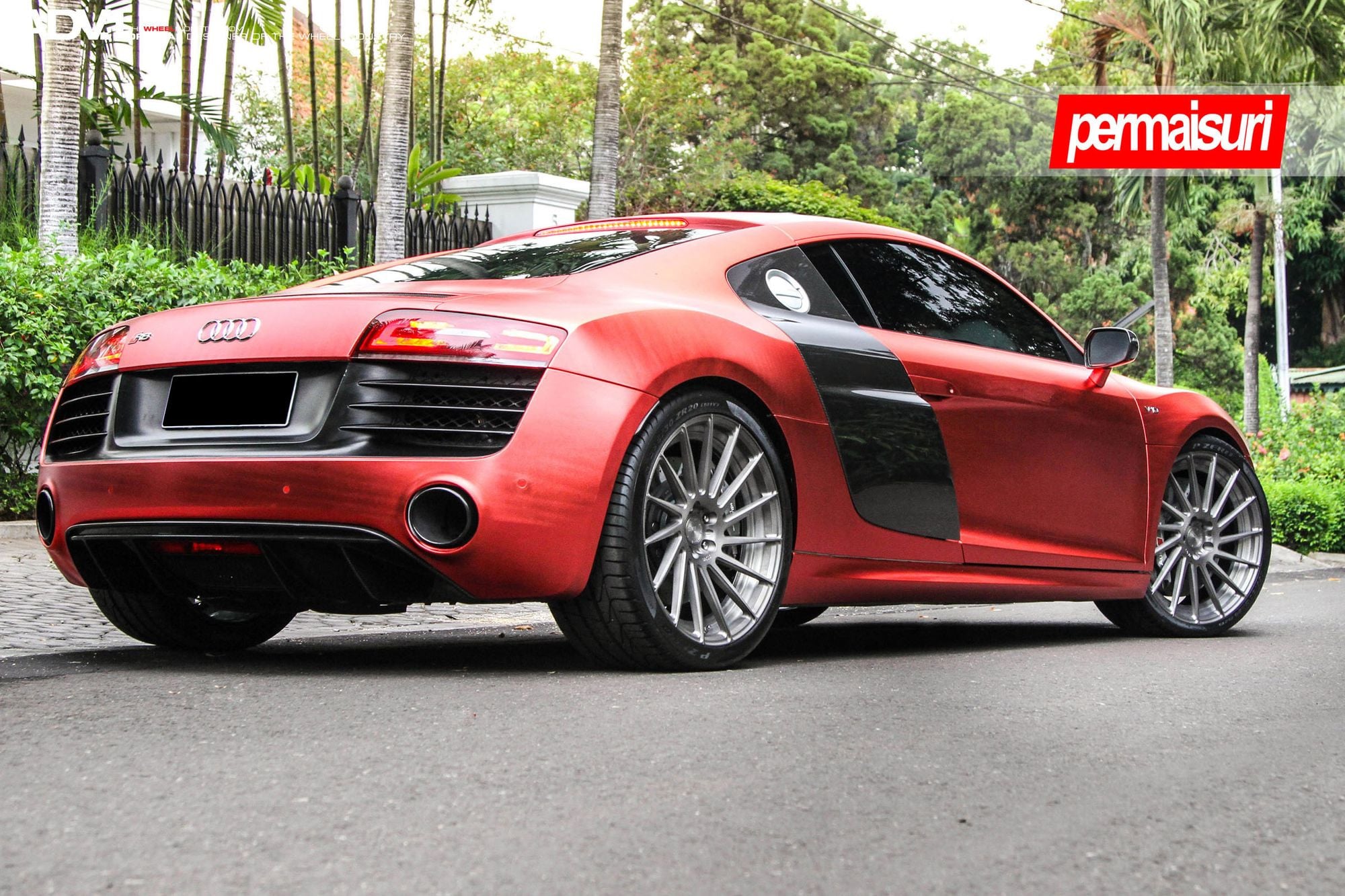 Aftermarket Rims By ADV1 Enhancing Audi R8 With Orange Chameleon Wrap ...