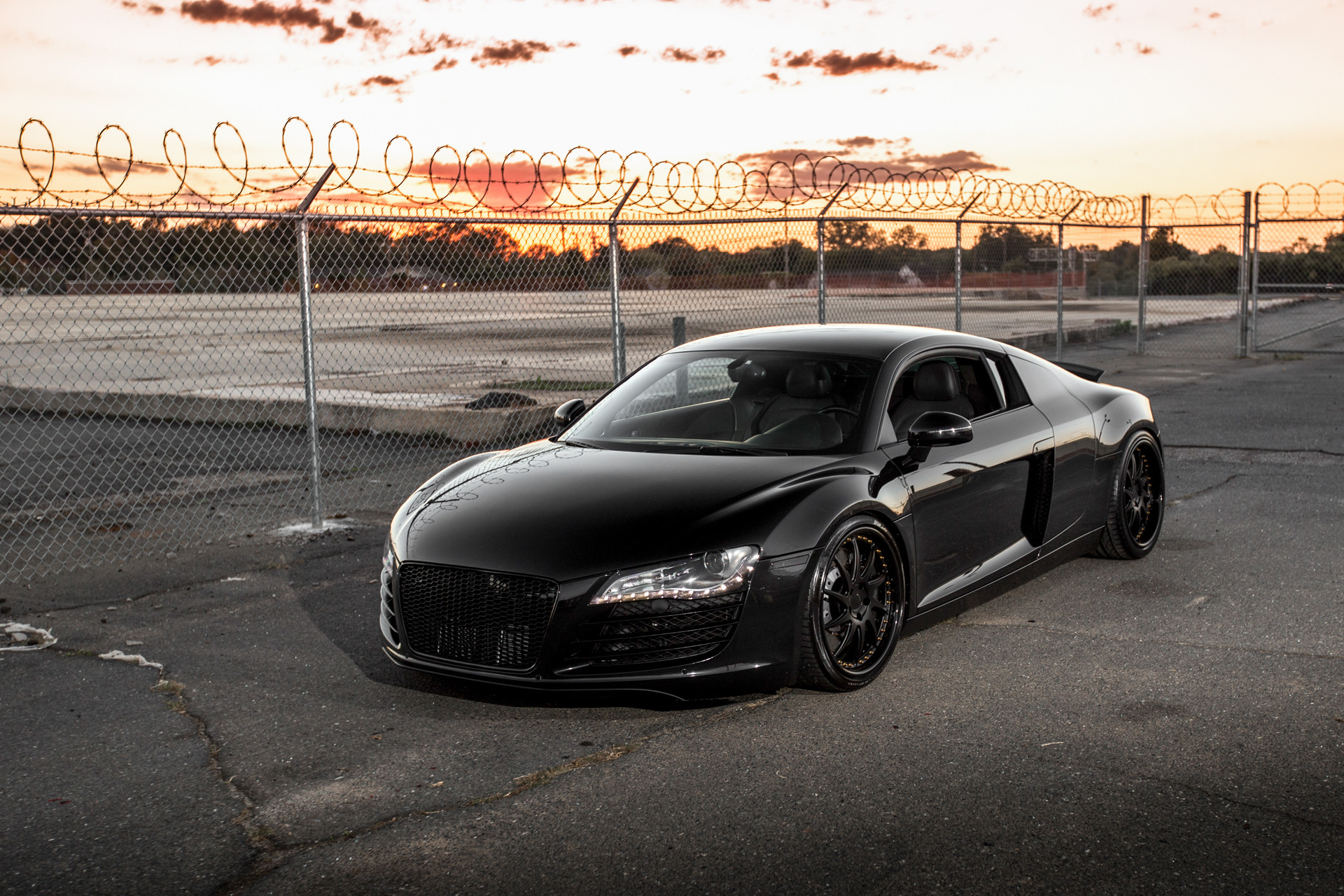 Custom Black Audi R8 Side Scoops - Photo by Avant Garde Wheels