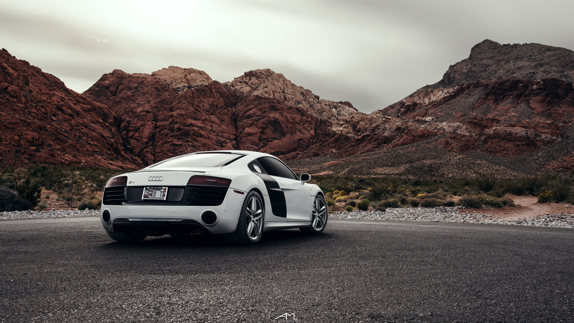Aftermarket Rear Diffuser on White Audi R8 - Photo by Arlen Liverman