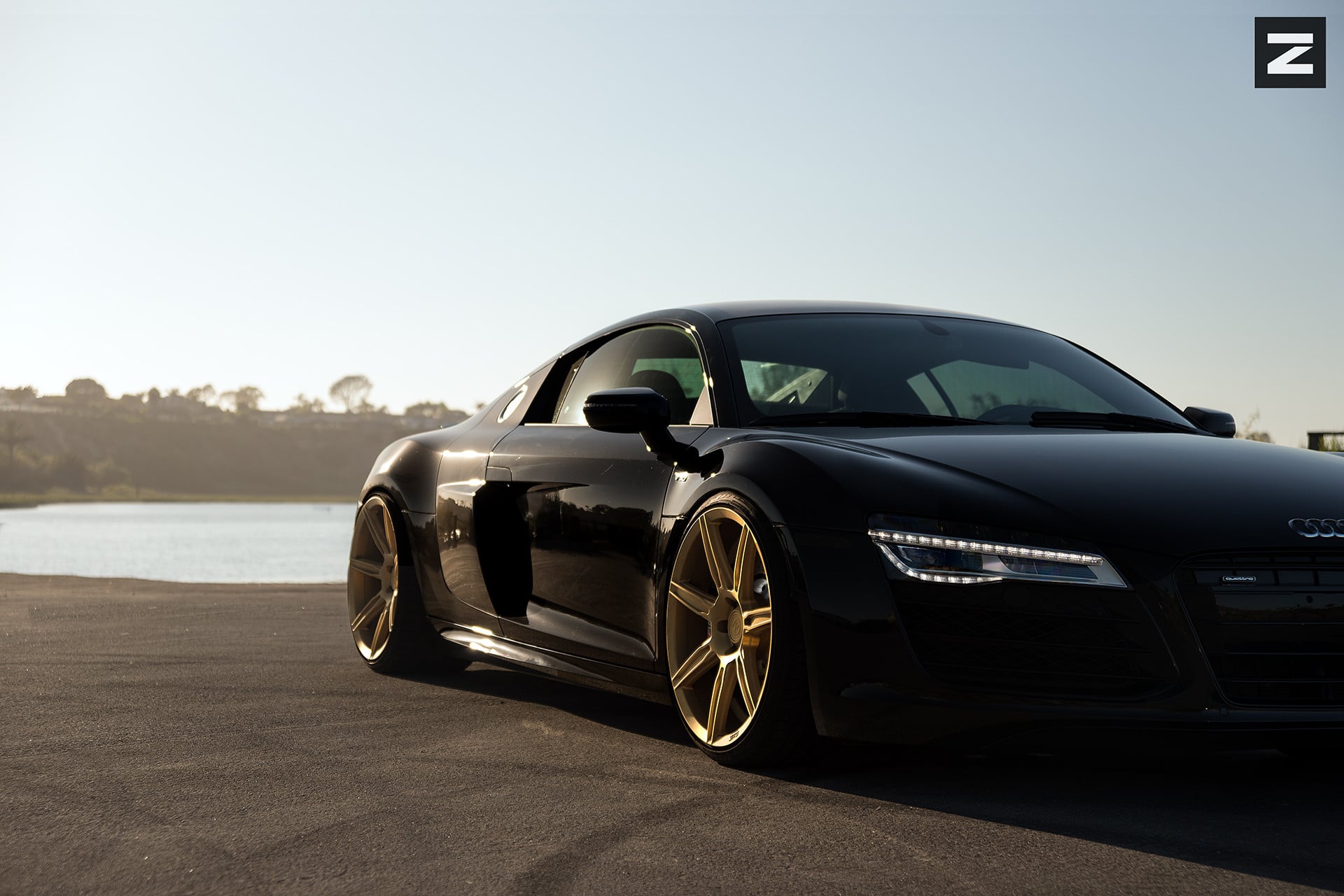 Black Audi R8 with Custom Zito Wheels - Photo by Zito Wheels