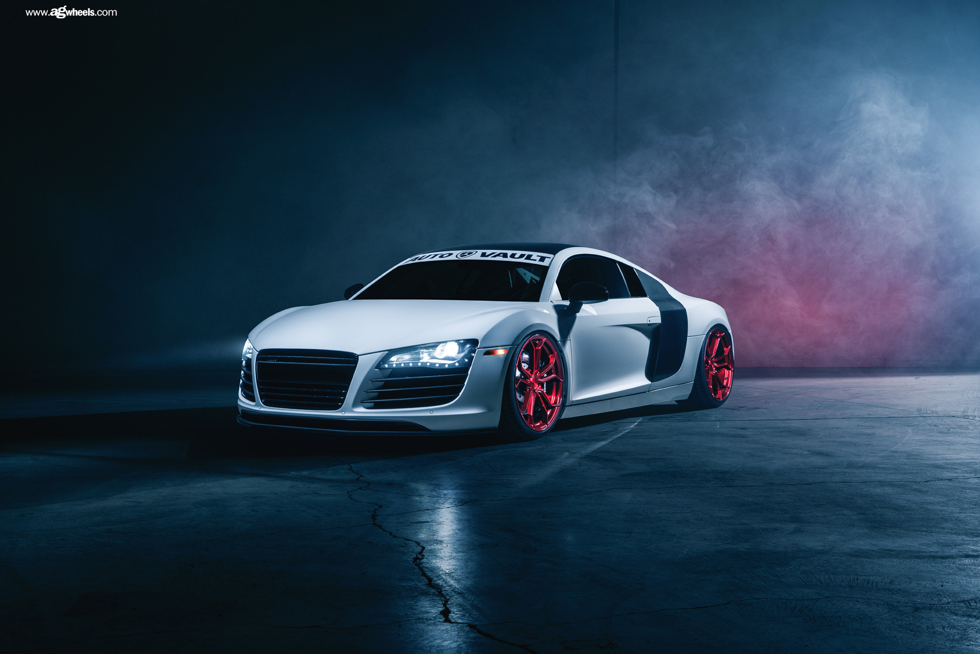Predator Audi R8 Sitting Low on Red Avant Garde Rims - Photo by Avant Garde