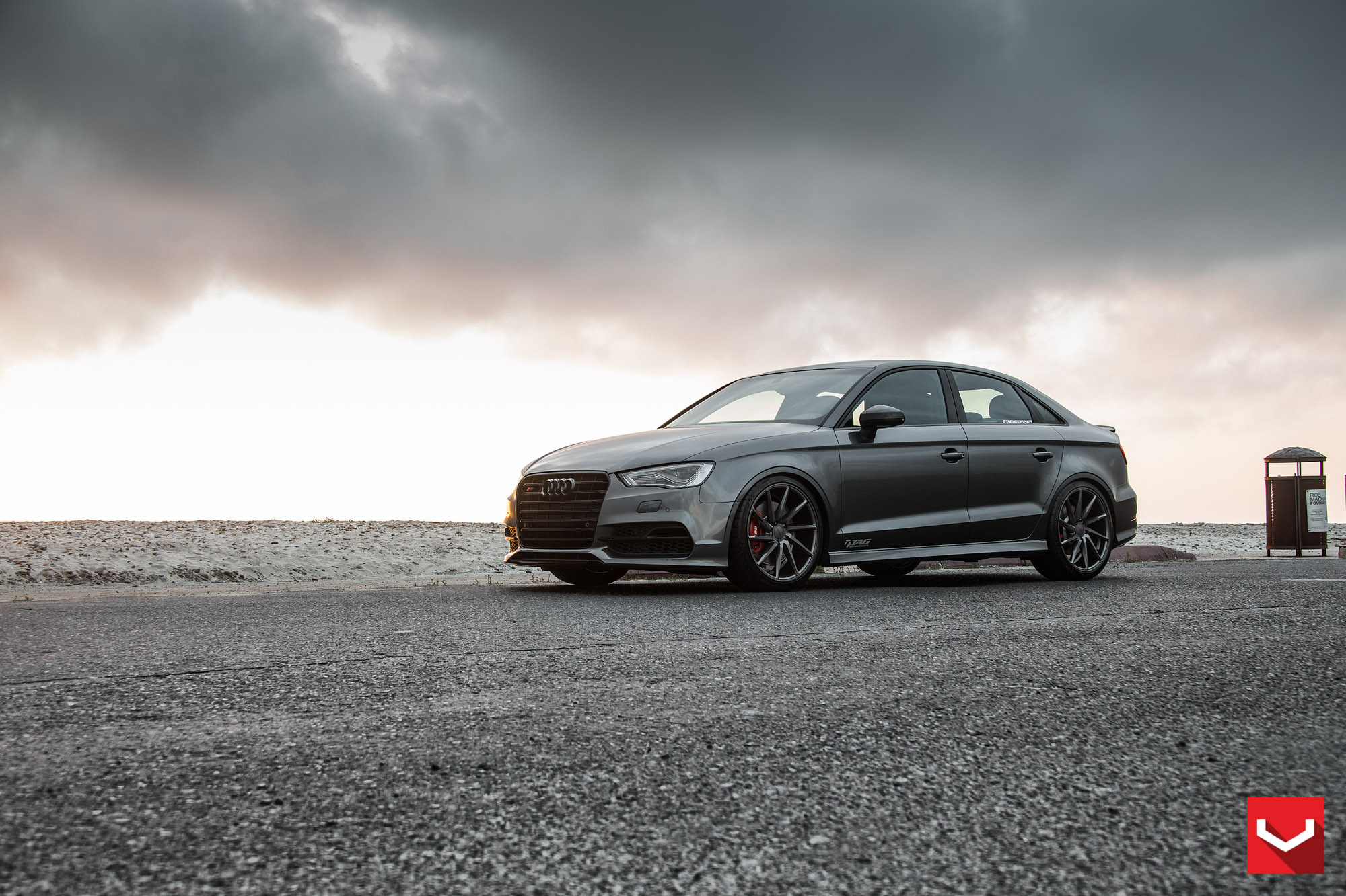 Audi S3 with Aftermarket Side Skirts - Photo by Vossen