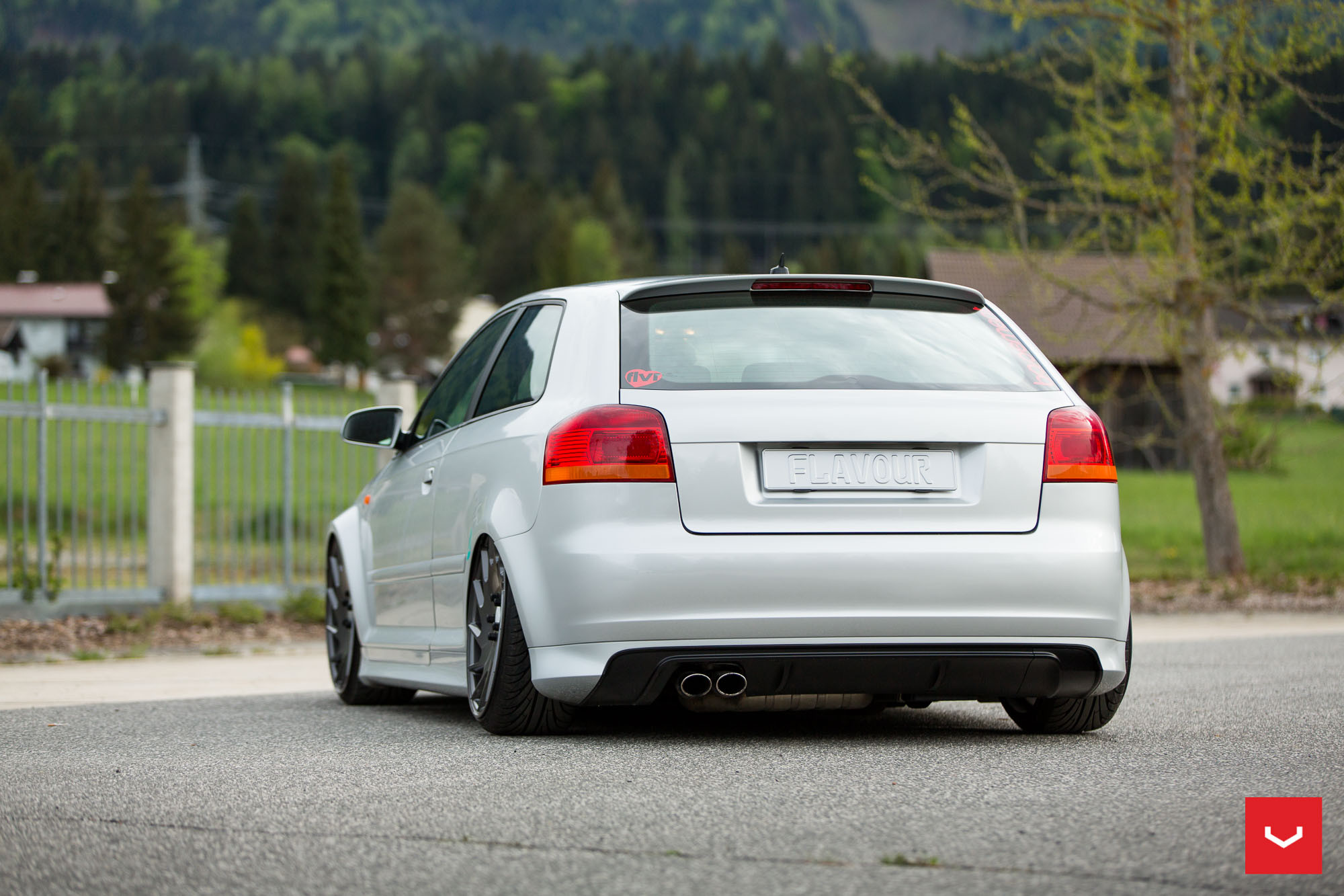 Colormatched Roofline Spoiler with Light on Audi S3 - Photo by Vossen