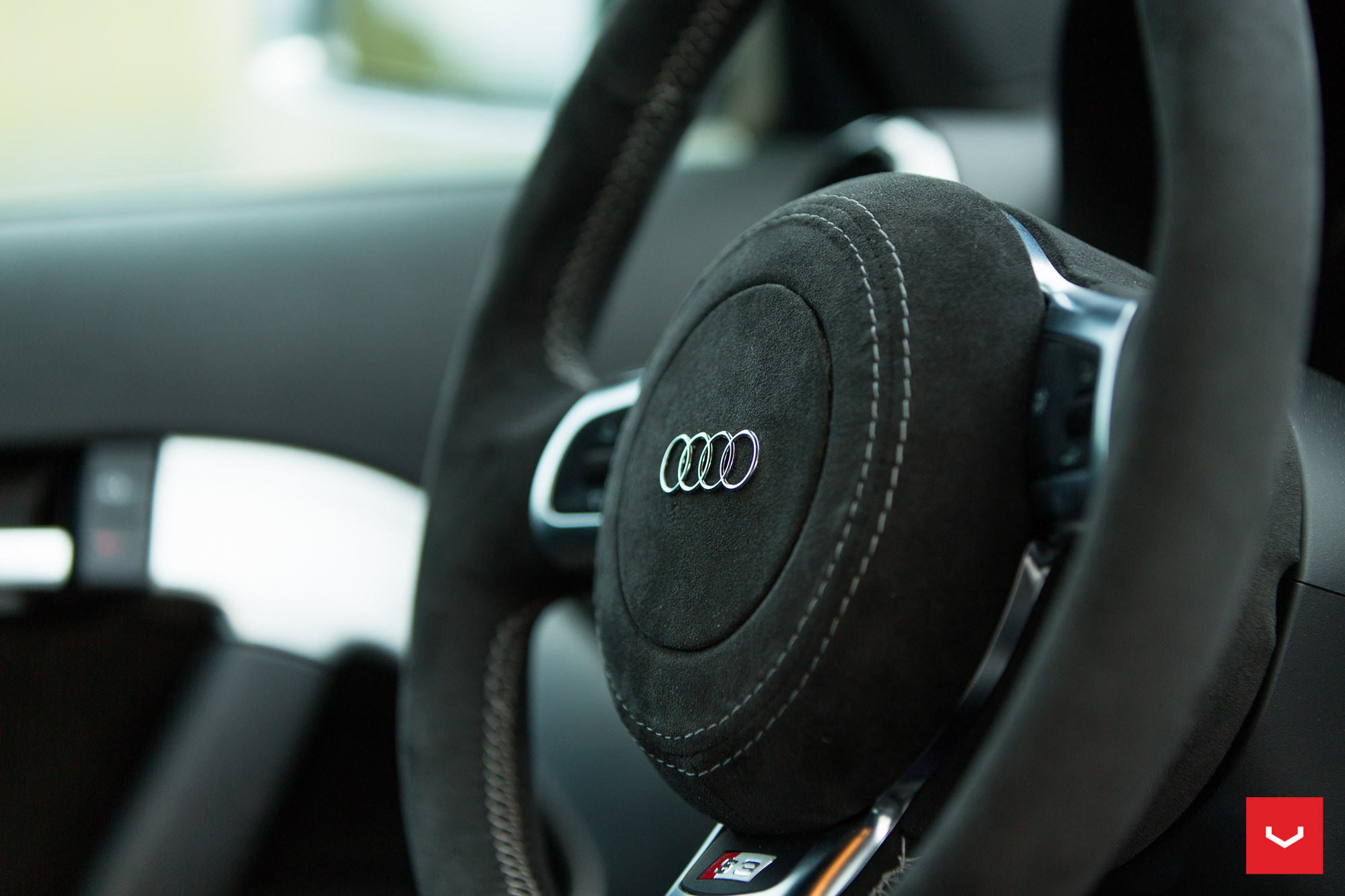 Audi S3 with Custom Steering Wheel - Photo by Vossen