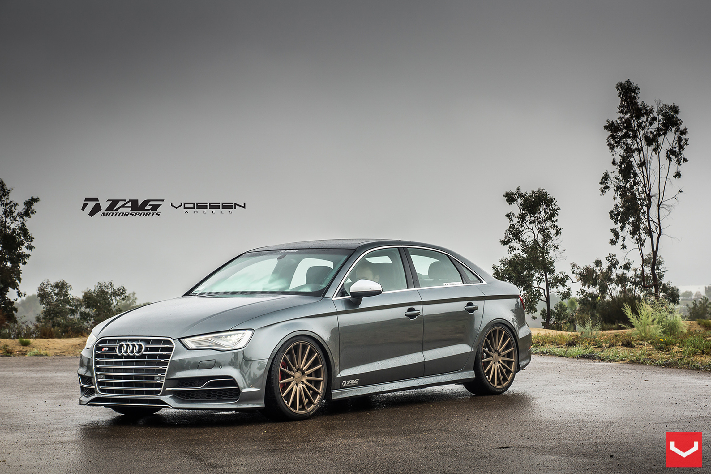 Audi S3 with Aftermarket LED Headlights - Photo by Vossen