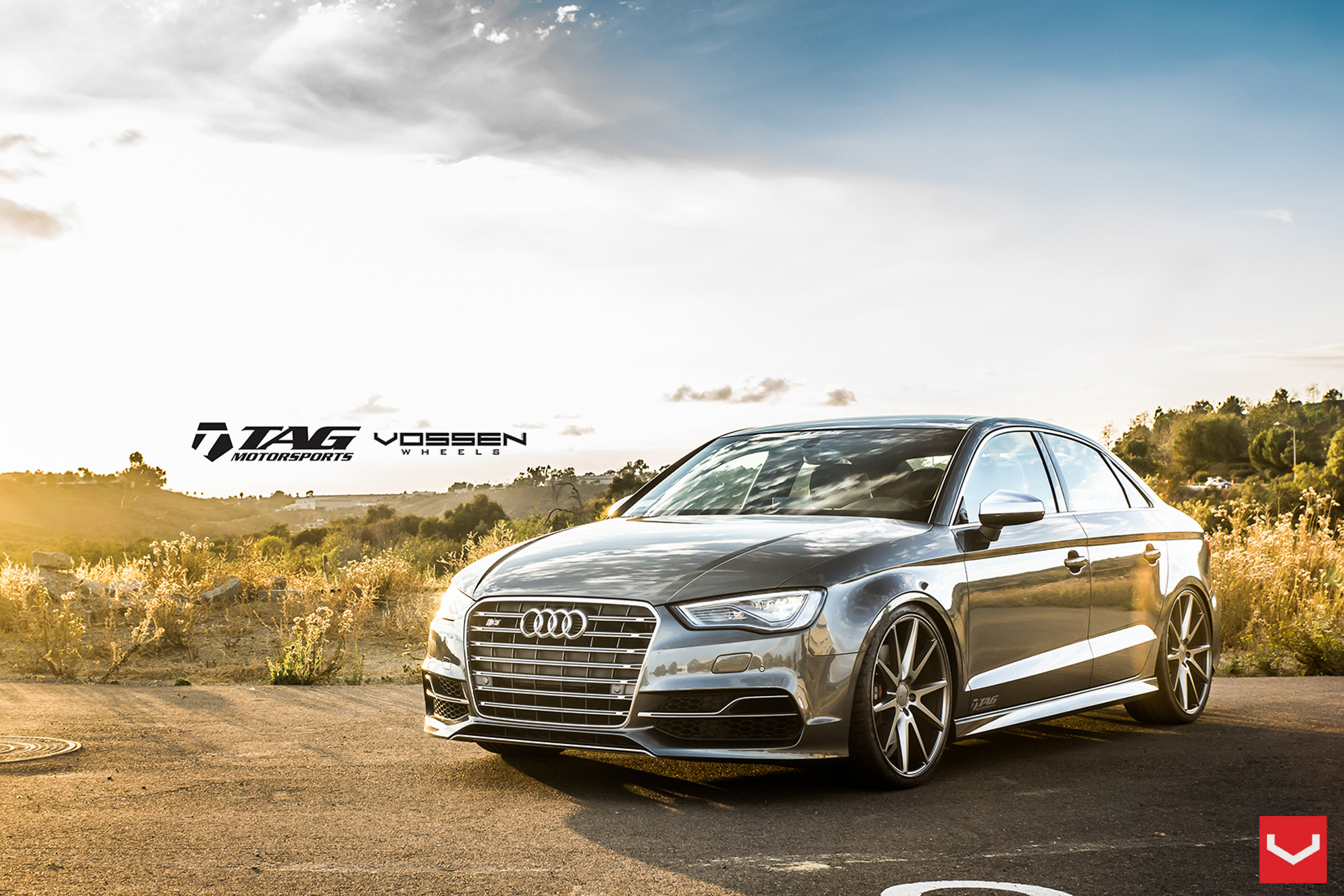 Audi S3 with Aftermarket Chrome Grille - Photo by Vossen