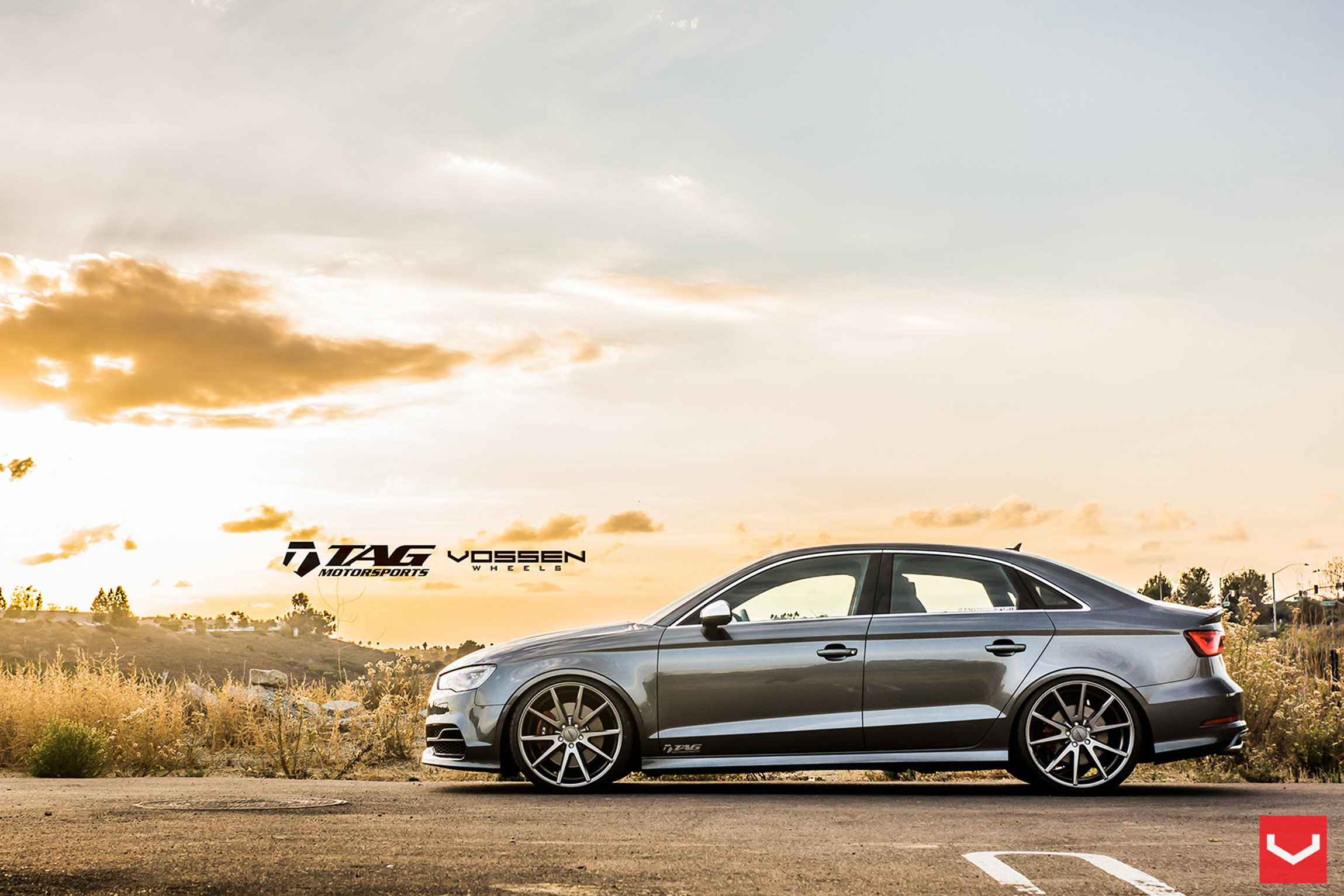 Audi S3 with Aftermarket Side Skirts - Photo by Vossen