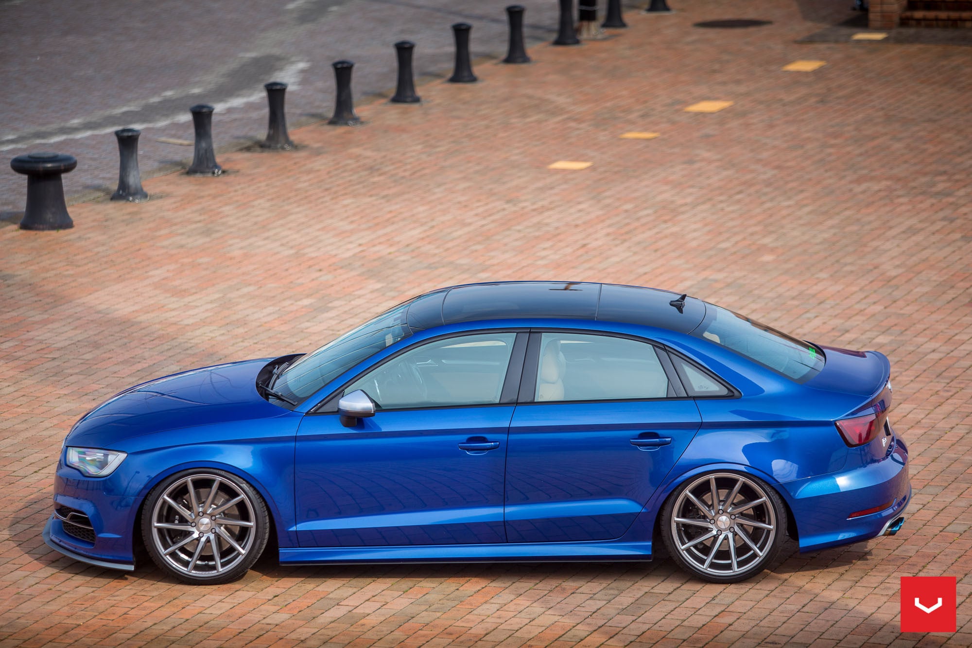 Vossen VFS Wheels on Custom Blue Audi S3 - Photo by Vossen