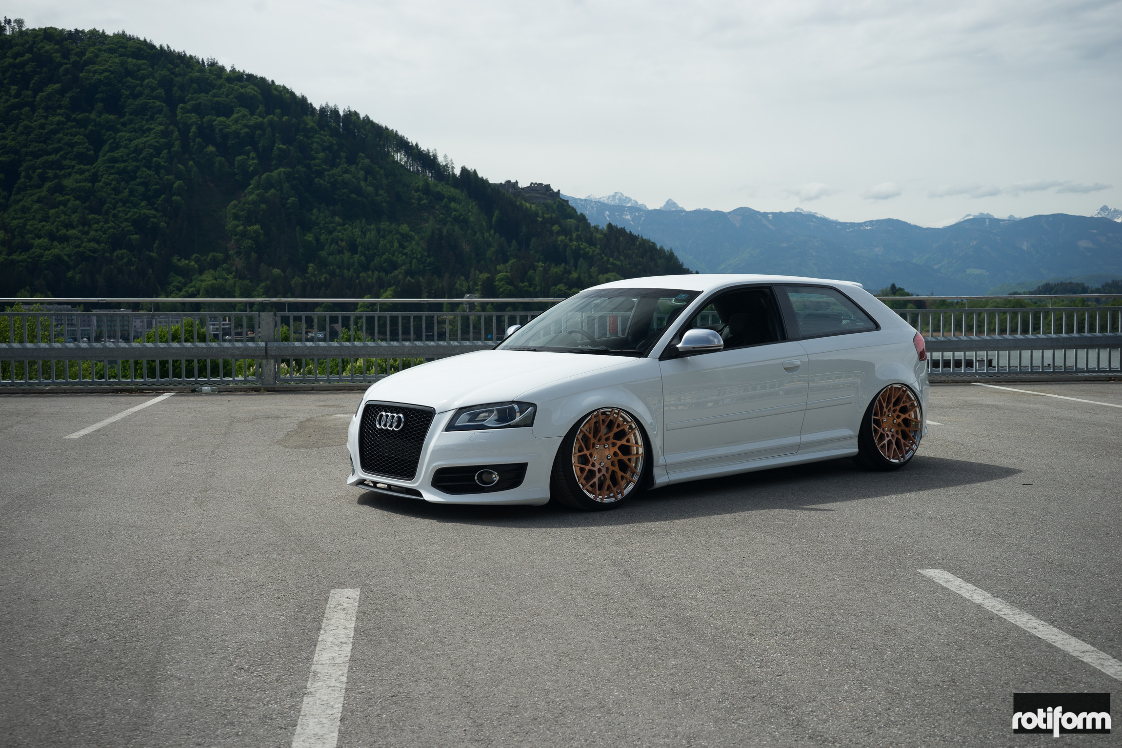 White Audi S3 Custom Headlights - Photo by Rotiform
