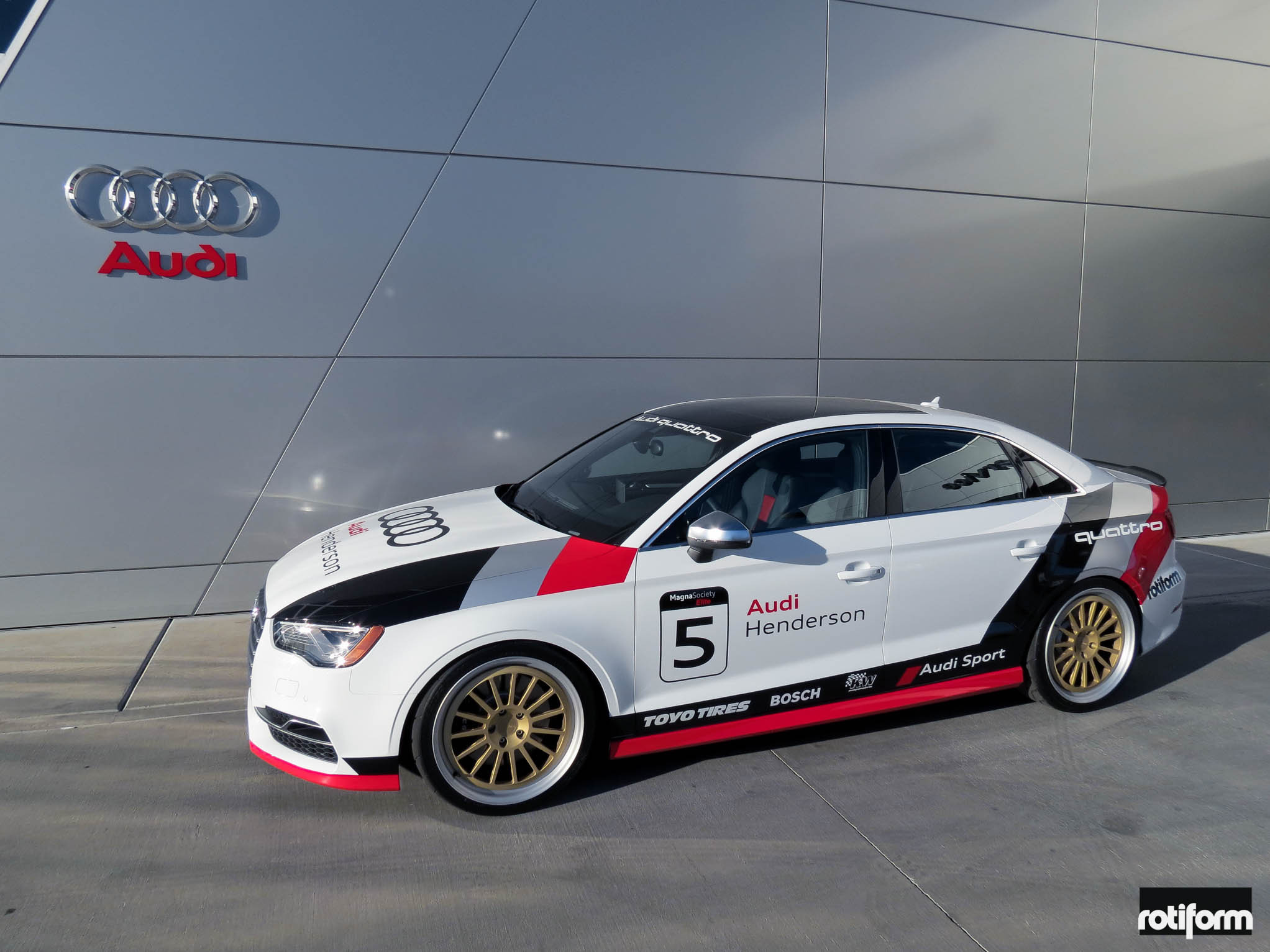 Custom White Audi S3 Canards - Photo by Rotiform