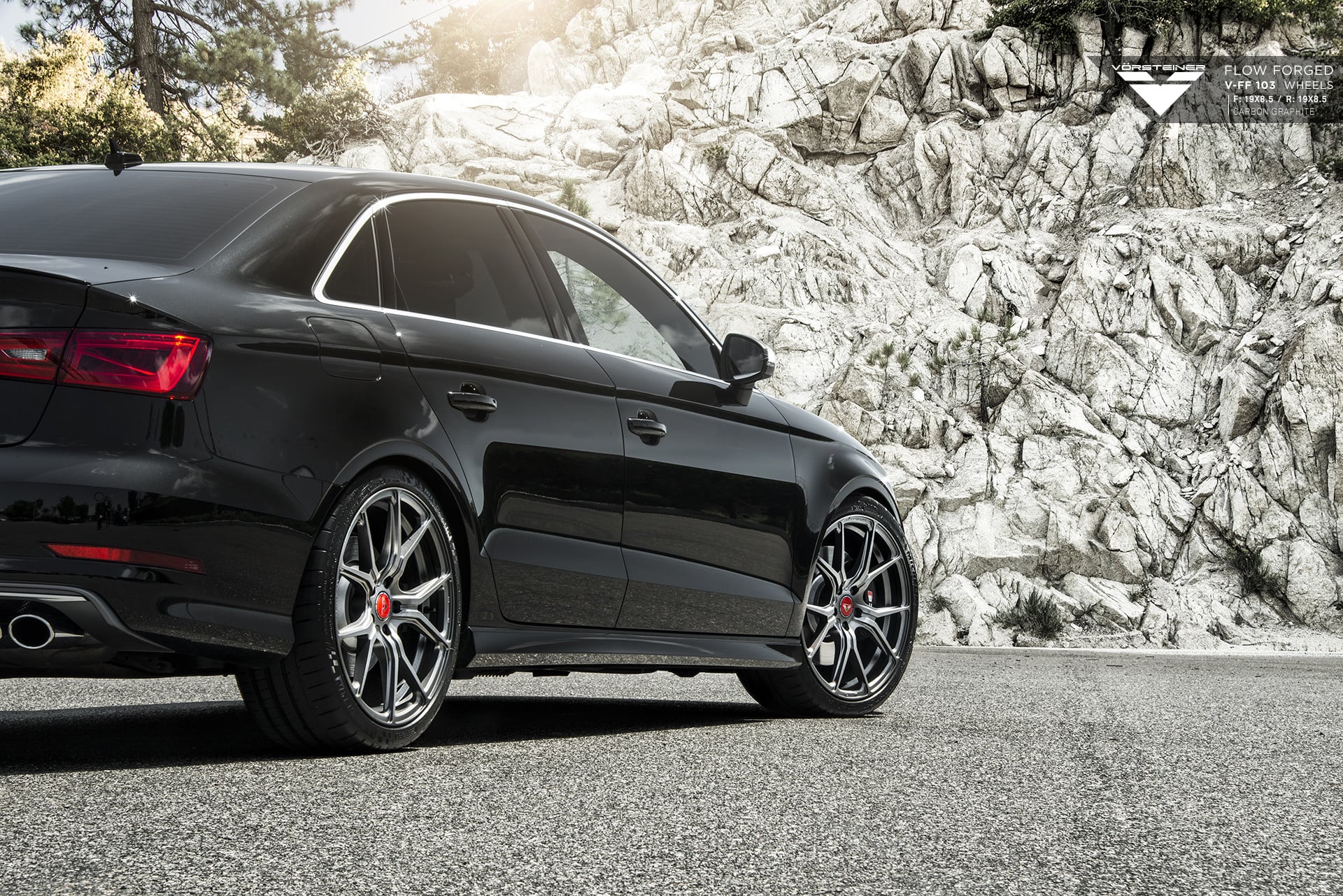 Black Audi S3 with Red LED Taillights - Photo by Vorstiner