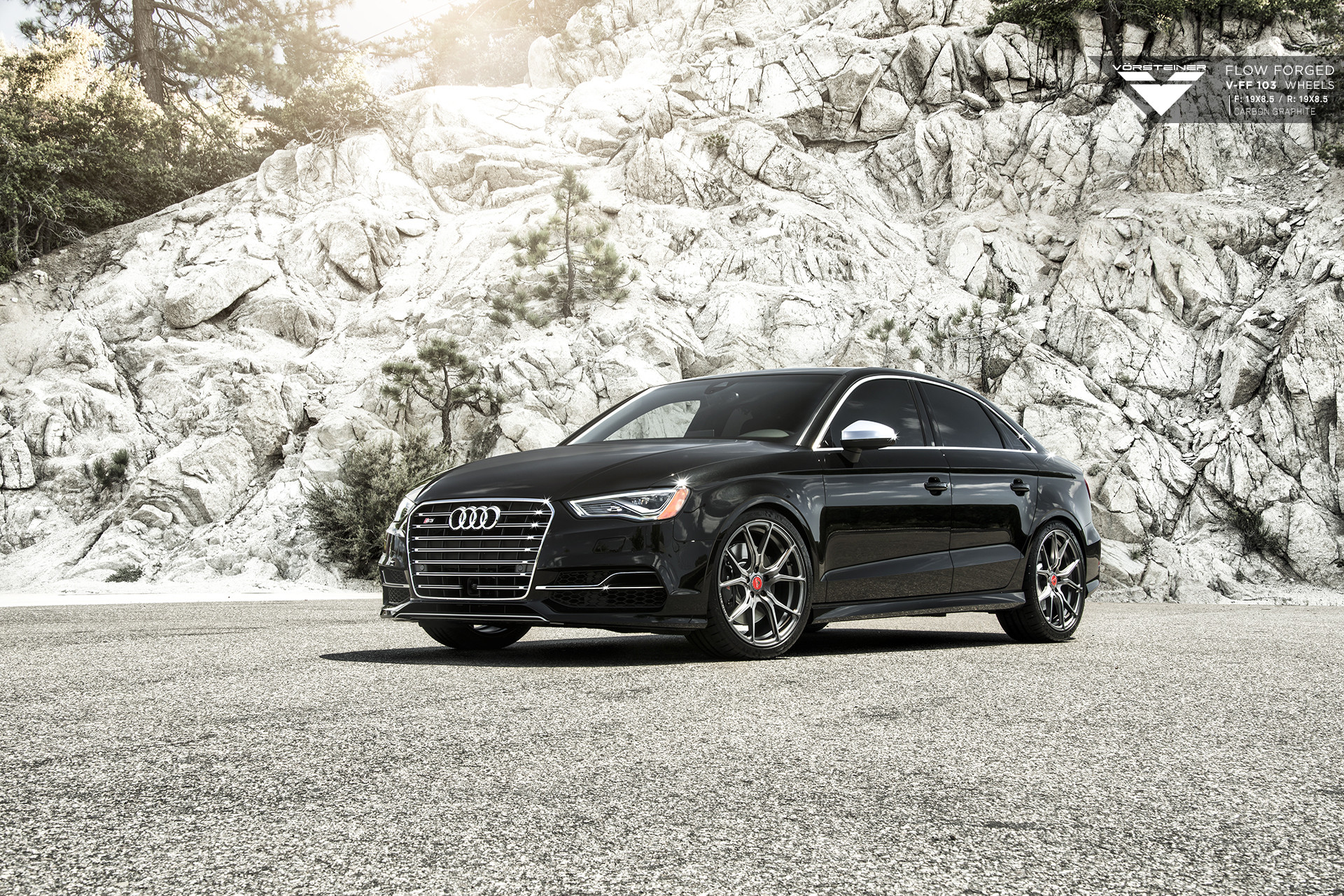 Black Audi S3 with Forged Vorsteiner Wheels - Photo by Vorstiner