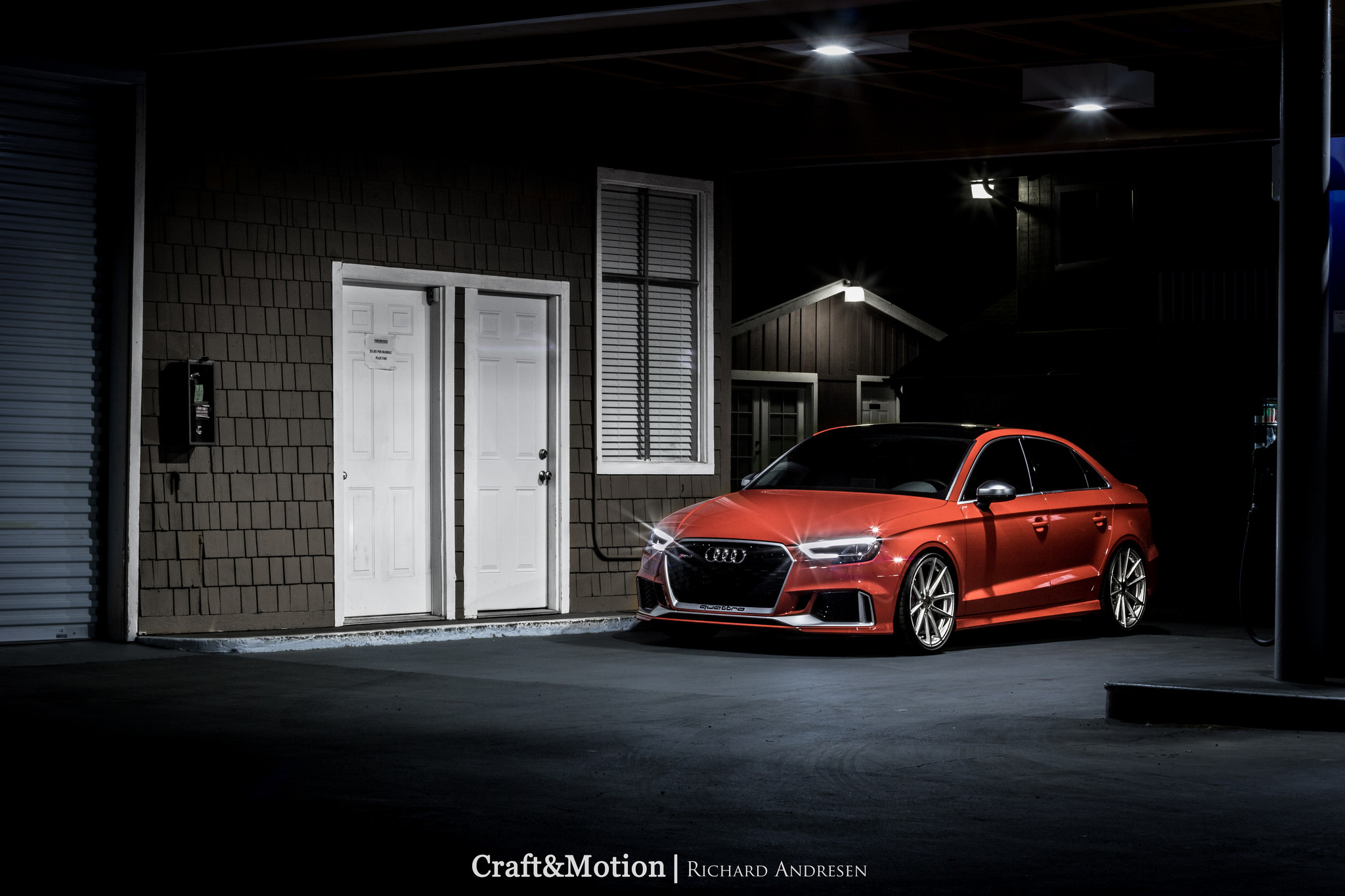 Red Audi S3 Quattro with Aftermarket Front Bumper - Photo by TSW Alloy Wheels