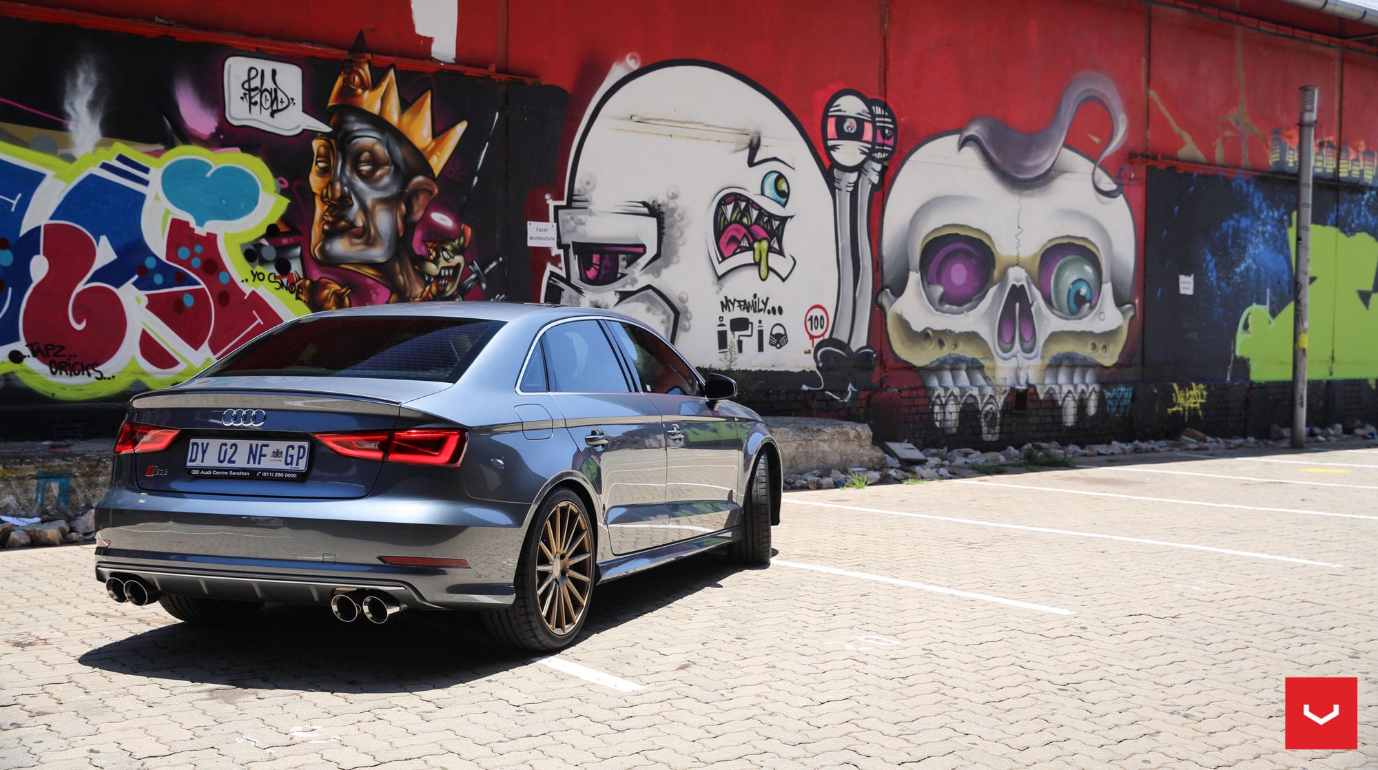 Audi S3 Rear Diffuser Wth Dual Exhaust - Photo by Vossen