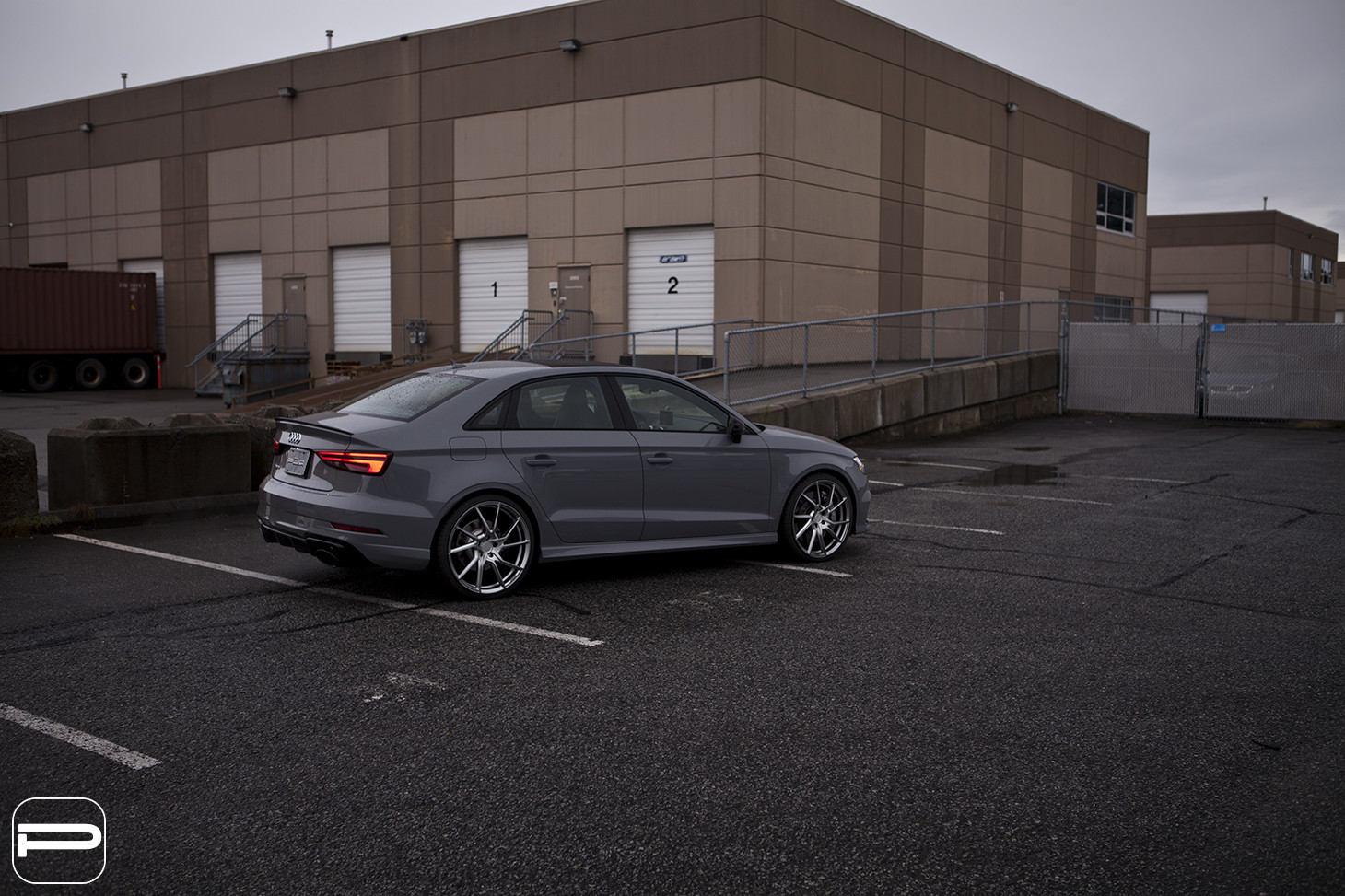 Gray Audi S3 with Aftermarket Side Skirts - Photo by PUR Wheels