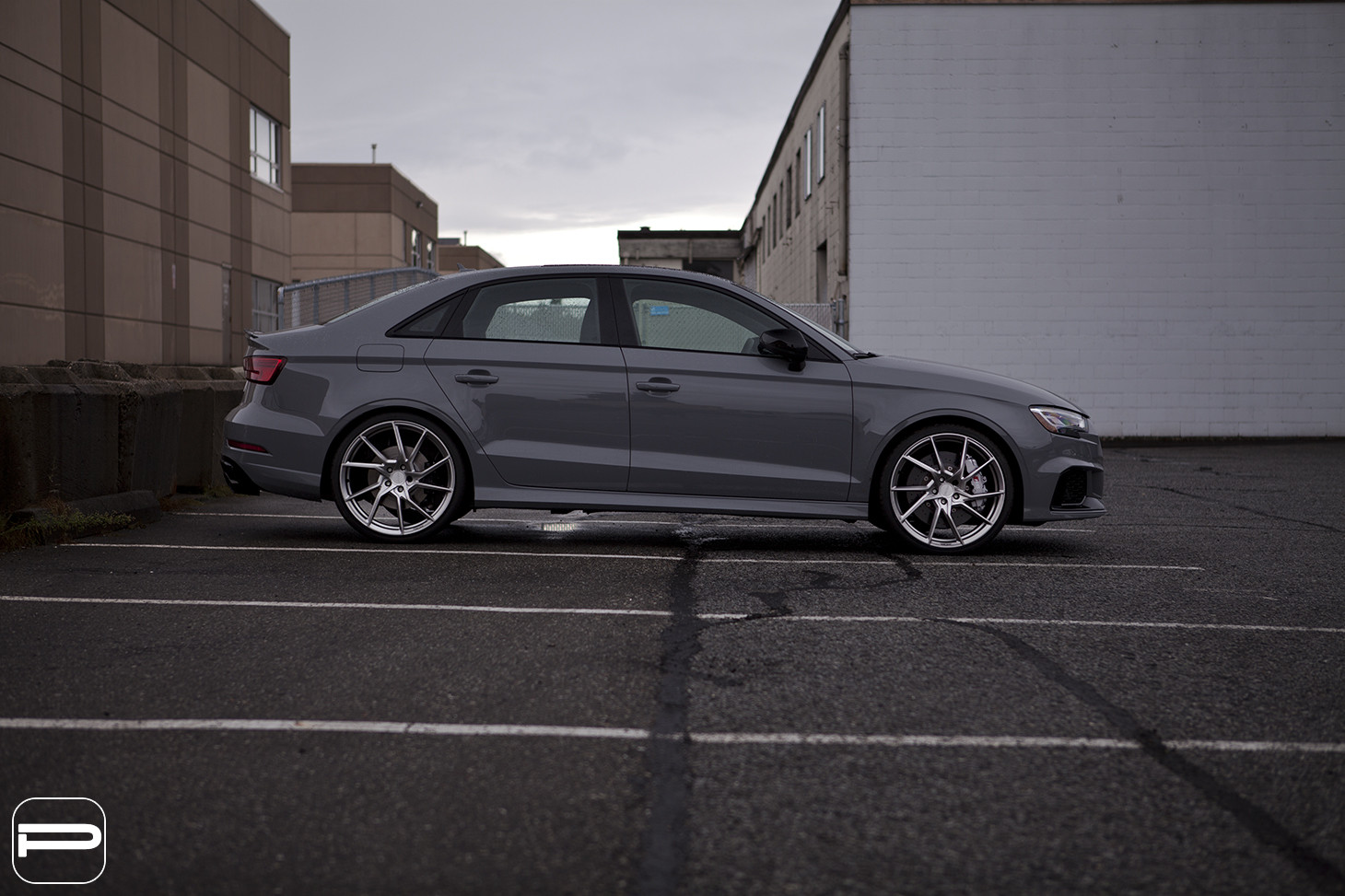 Silver PUR Wheels on Gray Audi S3 - Photo by PUR Wheels