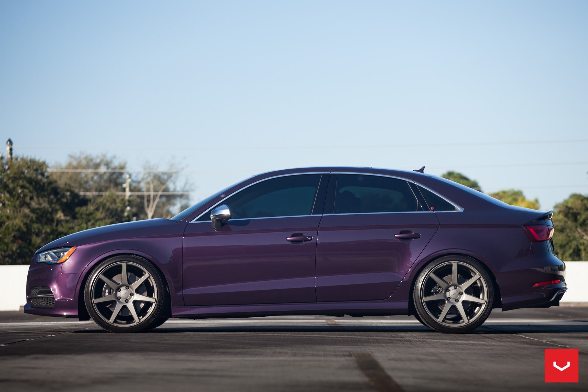 Lowered Audi S3 Sedan - Photo by Vossen