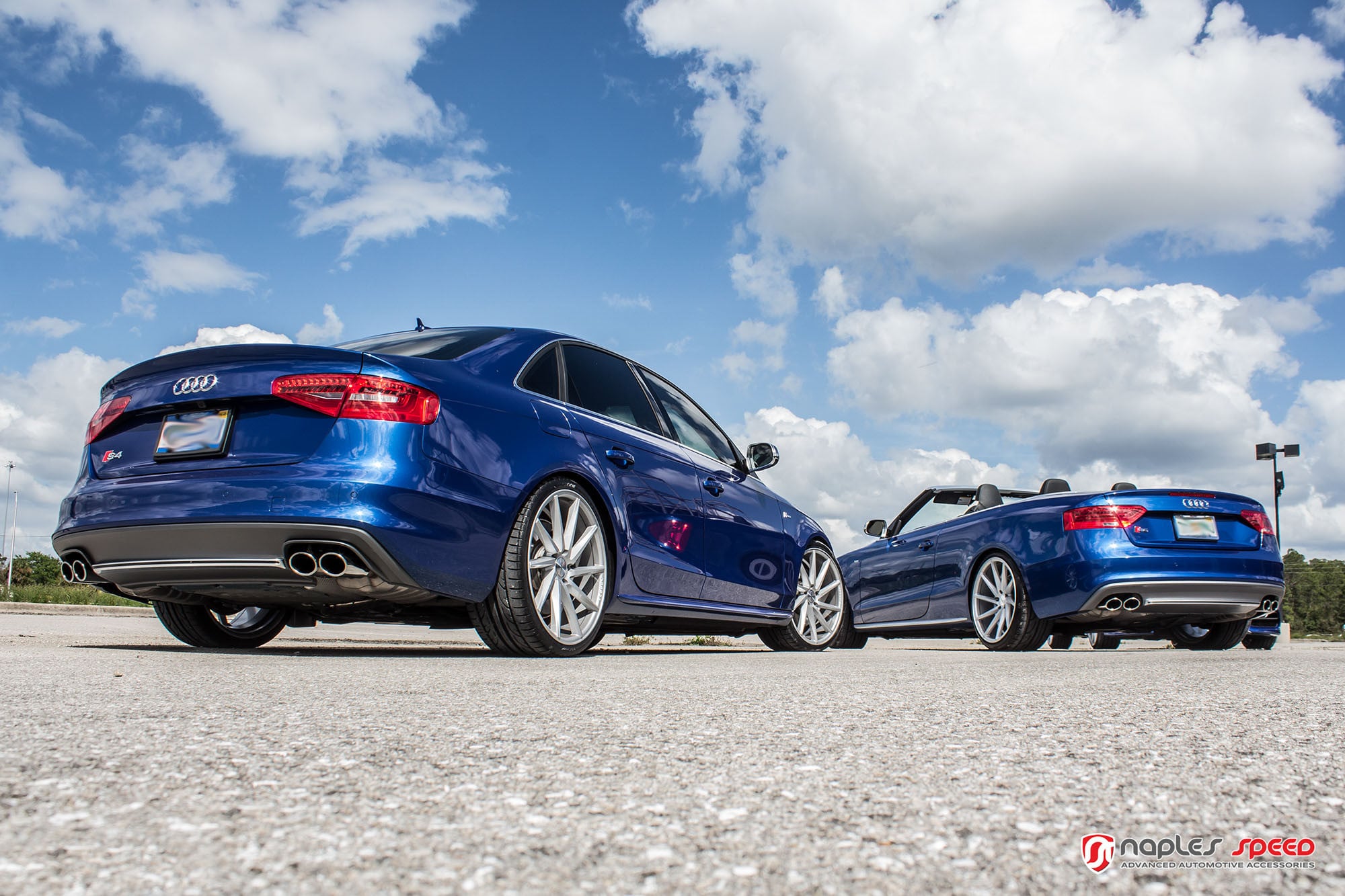 Blue Audi S4 Coupe and Convertible on Vossen Wheels - Photo by Vossen