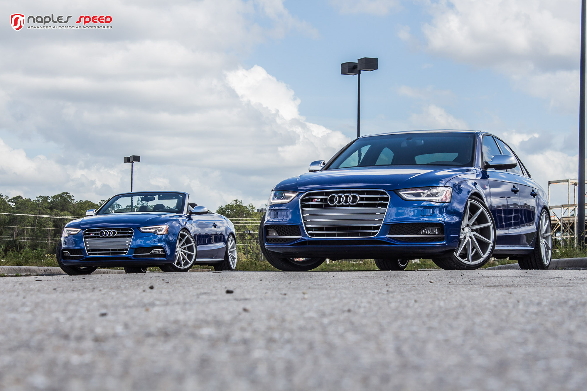 Custom Audi S4 Convertible and Coupe with Aftermarket Chrome Grilles - Photo by Vossen
